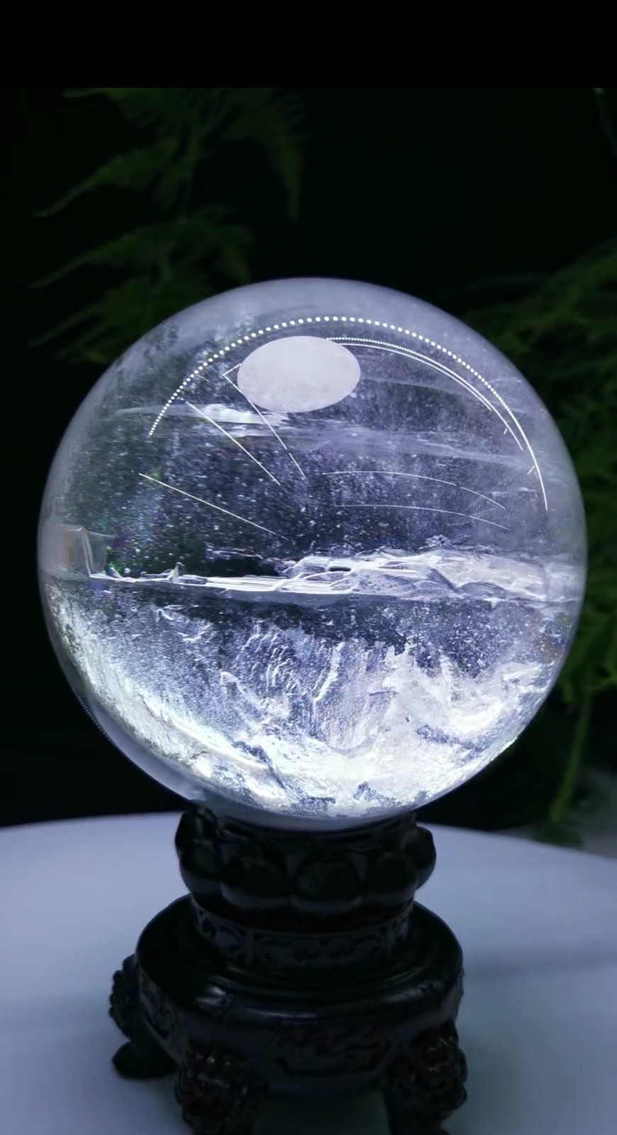 5lb Top Natural Rainbow Clear Quartz Sphere Crystal Ball Reiki Heal Energy Gem