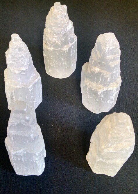1 6″ Selenite Gypsum Crystal Tower Skyscraper Castle Mineral Formation Healing