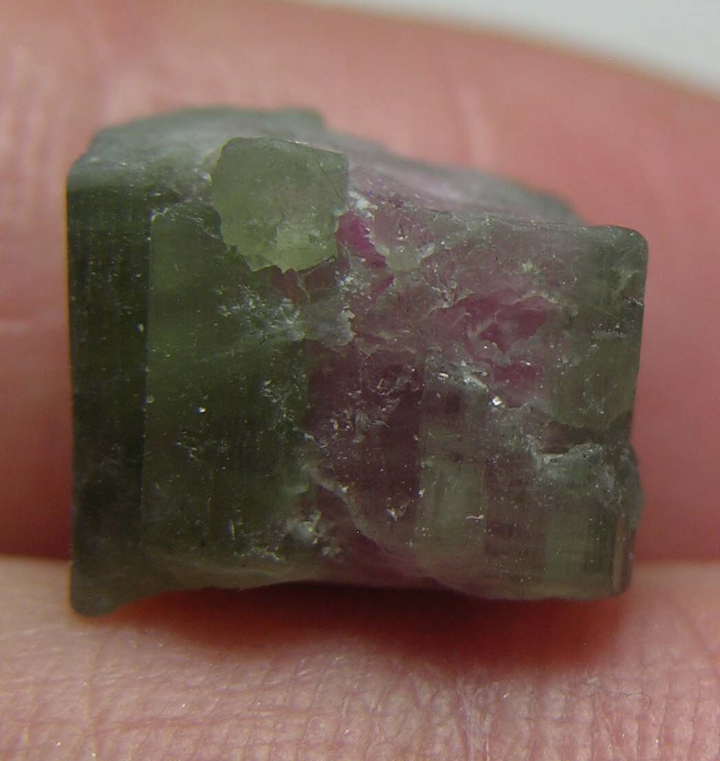 8.50ct Afghan 100% Natural Raw Watermelon Tourmaline Crystal Specimen 1.65g 11mm