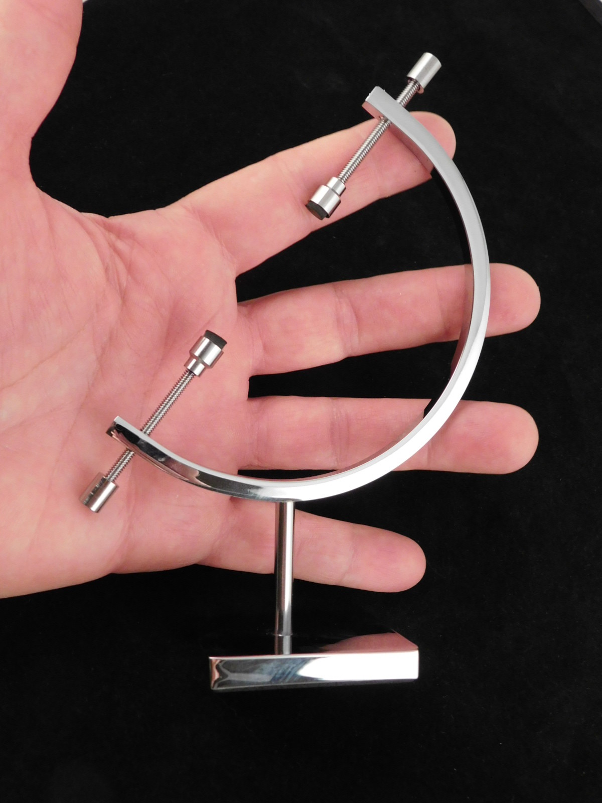 CALIPER Display Stand Large Sized Chrome / Silver Adjustable