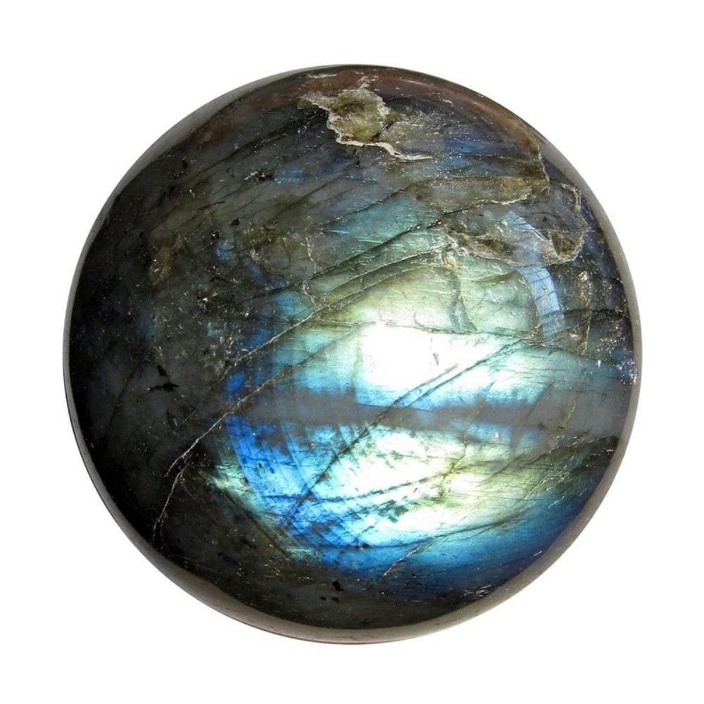 Natural Premium Labradorite Sphere Crystal Ball Reiki Healingstone Decor random