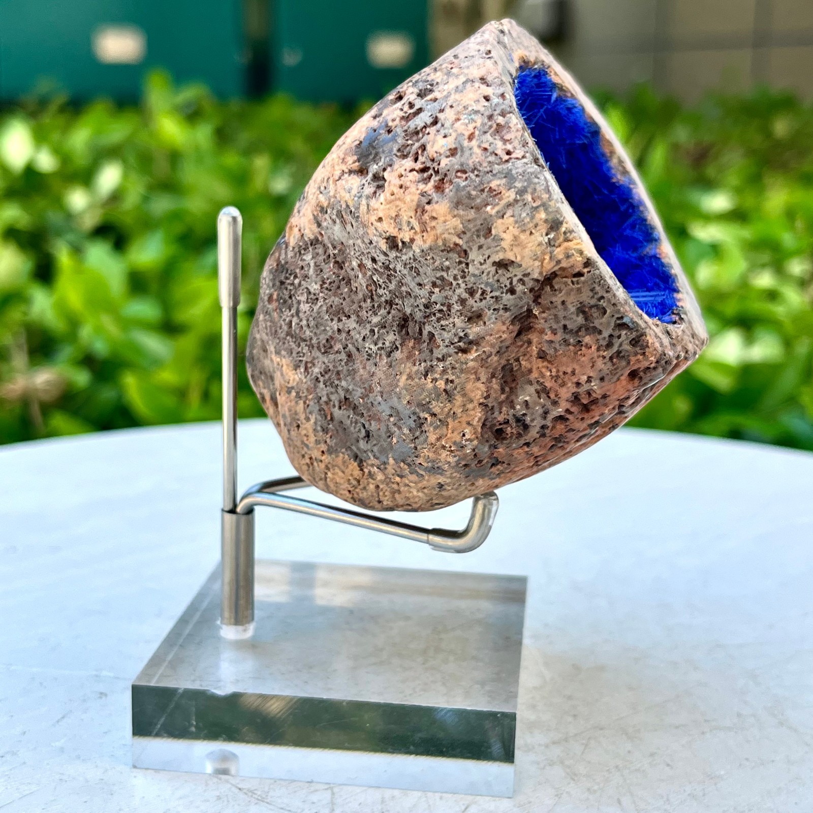 451G Blue Natural Goethite Crystal Quartz Energy Ore Healing Mineral Specimen