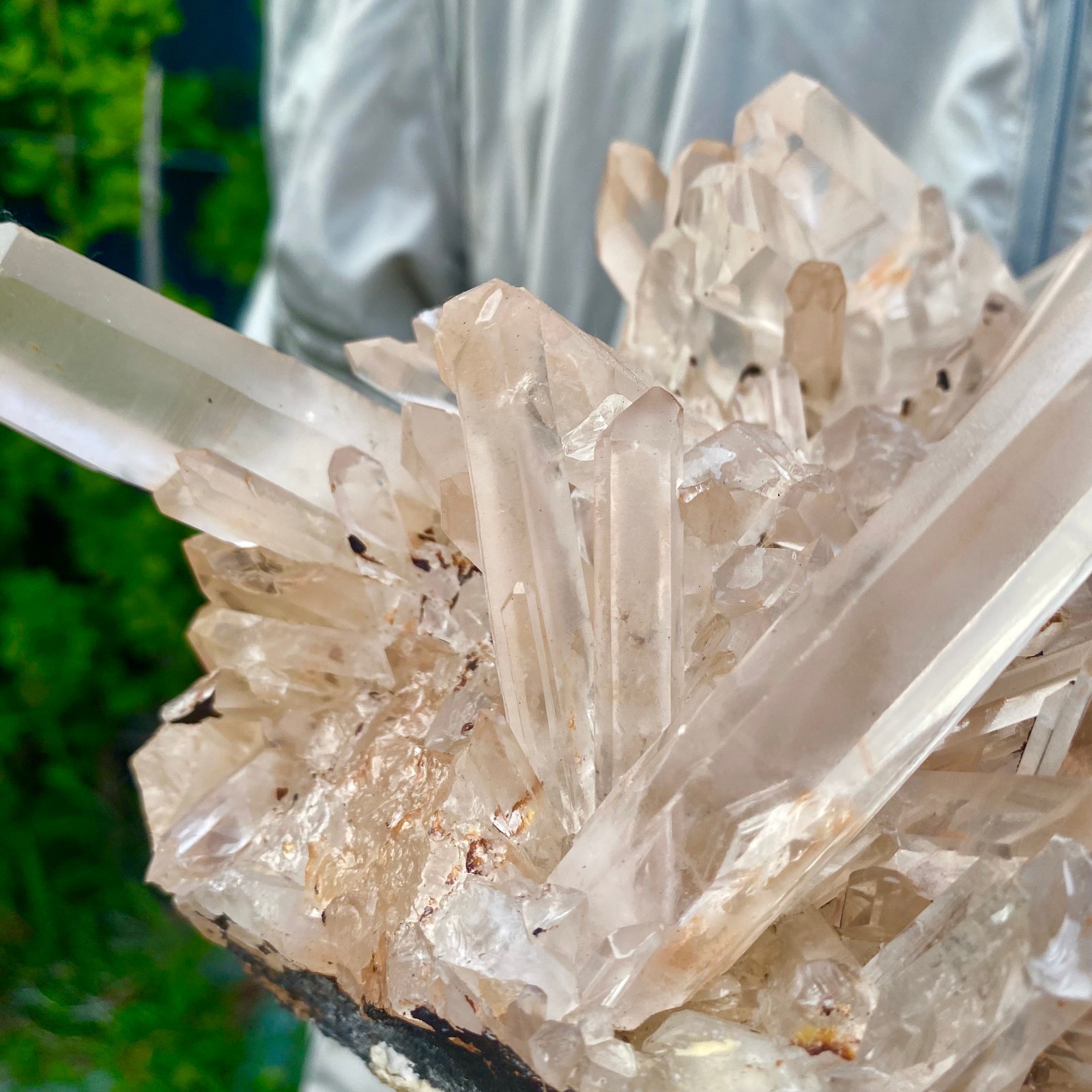 9.36LB Large Natural Clear White Crystal Quartz Cluster Energy Healing Specimen
