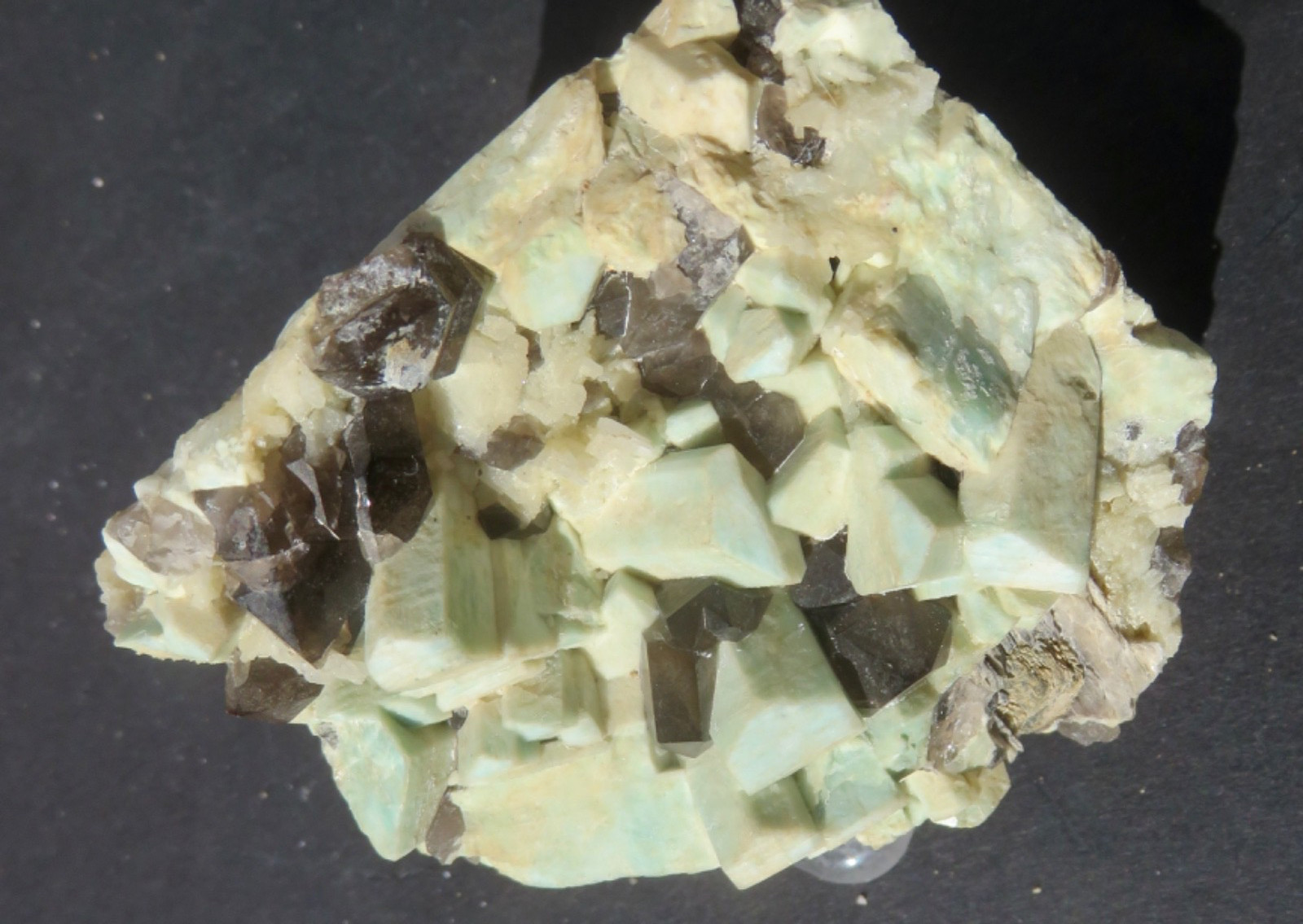 AMAZONITE , ALBITE, SMOKY QUARTZ CRYSTALS – MOAT MOUNTAIN – CONWAY, N.H.