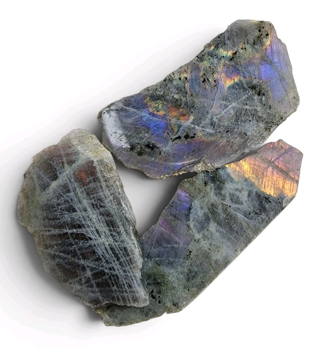 Labradorite Polished Faced Specimens Madagascar 114.5 grams.