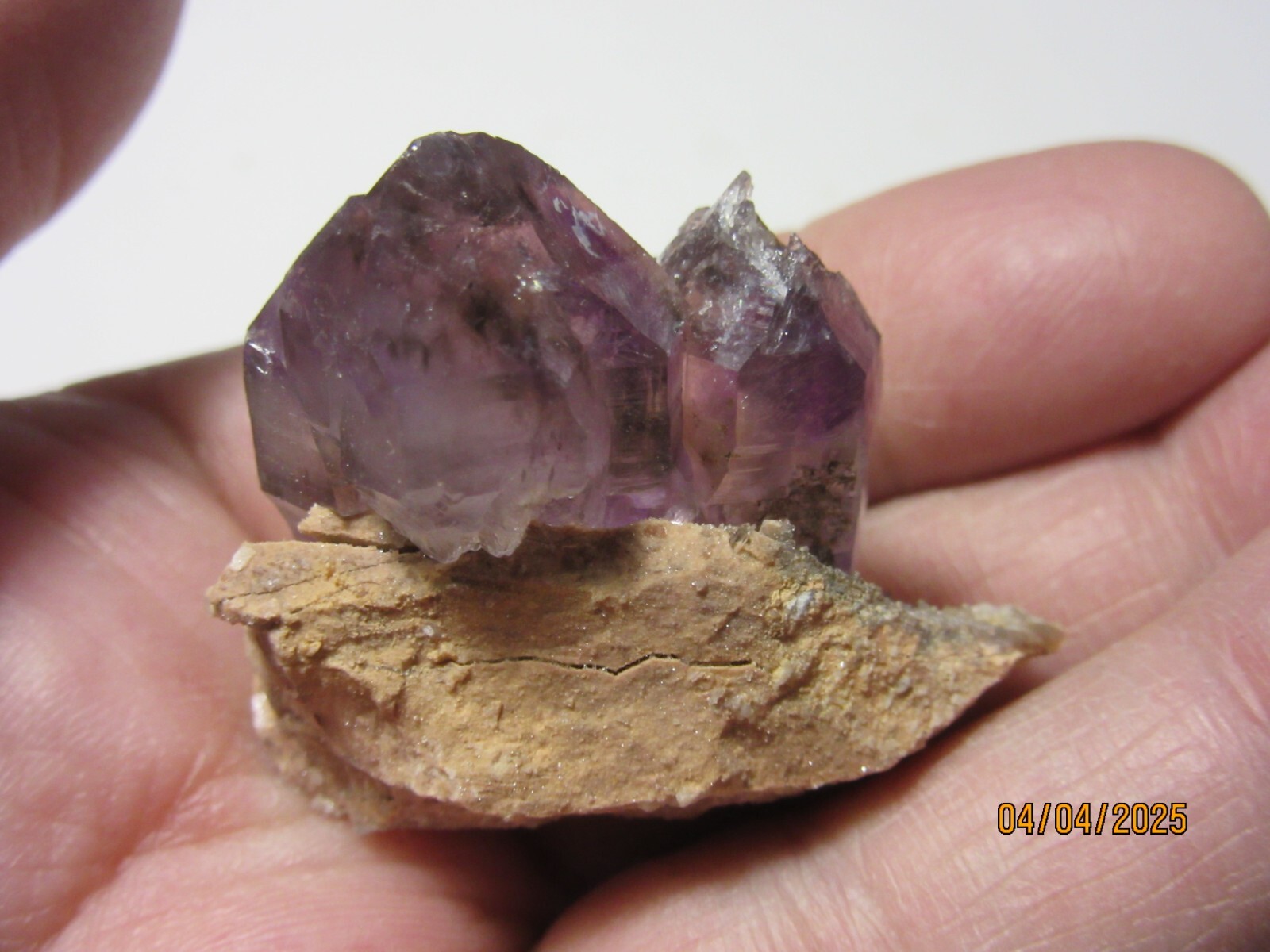 Czechoslovakia Amethyst Quartz 1 5/8″ Cluster on Matrix Collectible CAQCM-7s