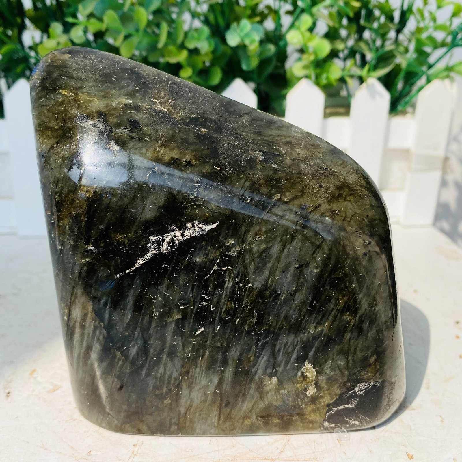 Natural Purple Labradorite Quartz Crystal Freeform Mineral Specimen 1060g