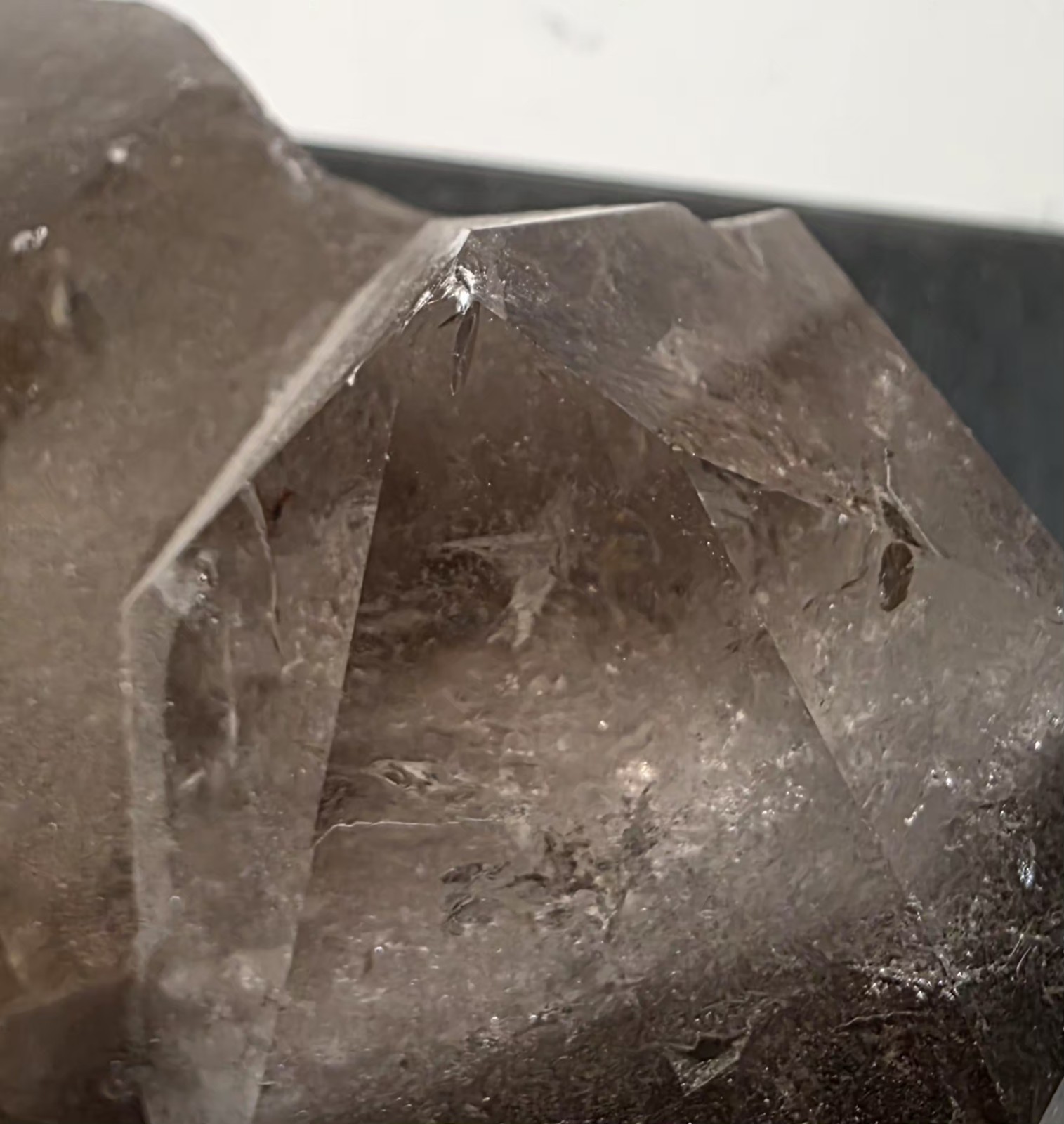 Natural Smoky Crystal Quartz Semi-polished Point Reiki Healing 3LB 5″ CHIPPED