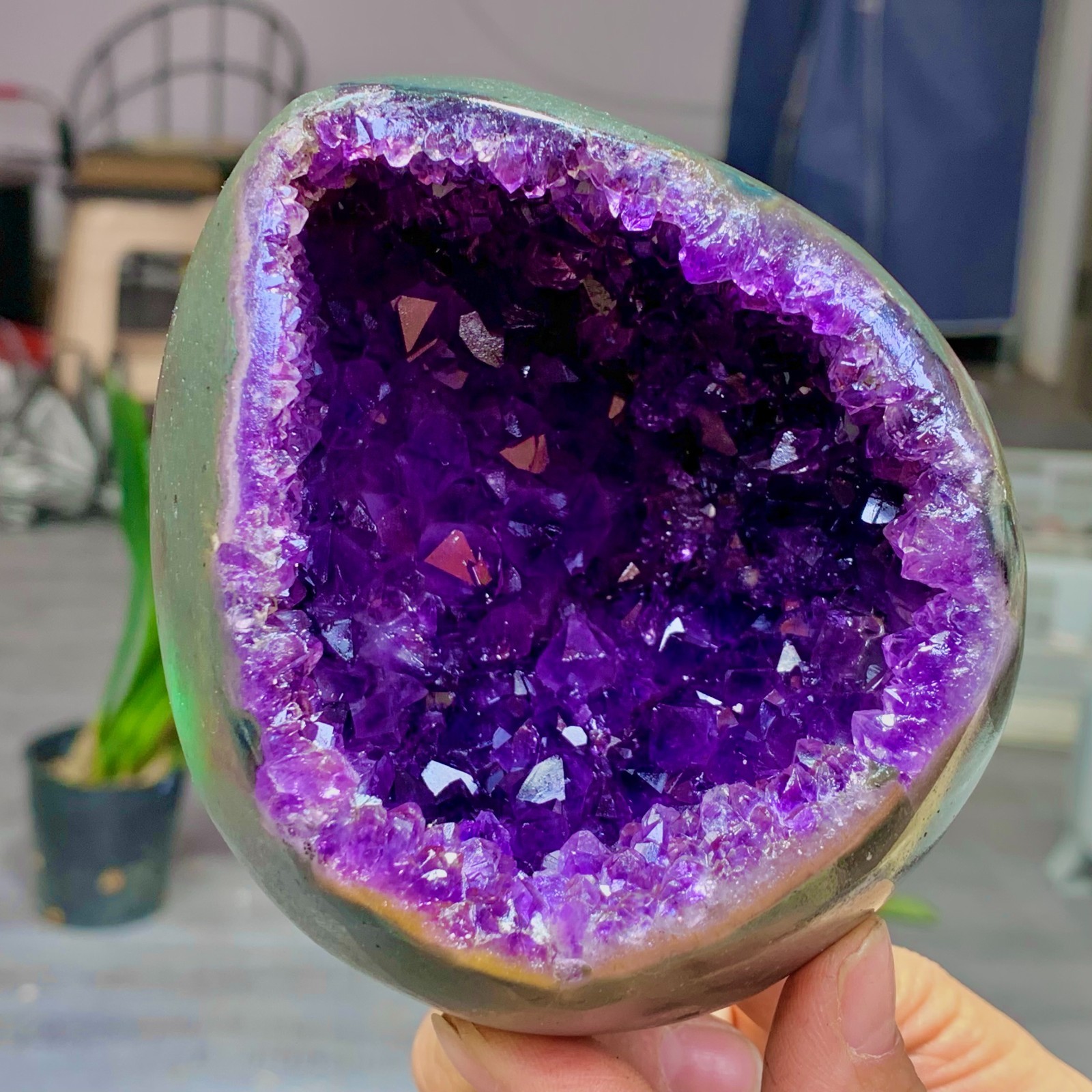 1.8LB Healing of natural amethyst crystal cave quartz cluster specimens