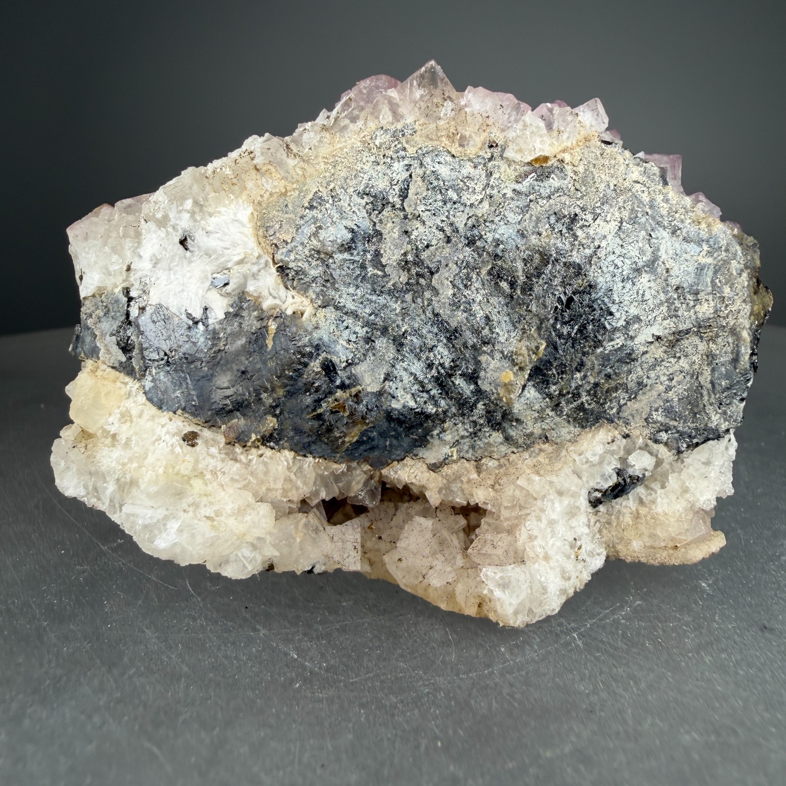 Nice Fluorite Crystals on Sphalerite: Caldwell Quarry, Boyle County, Kentucky