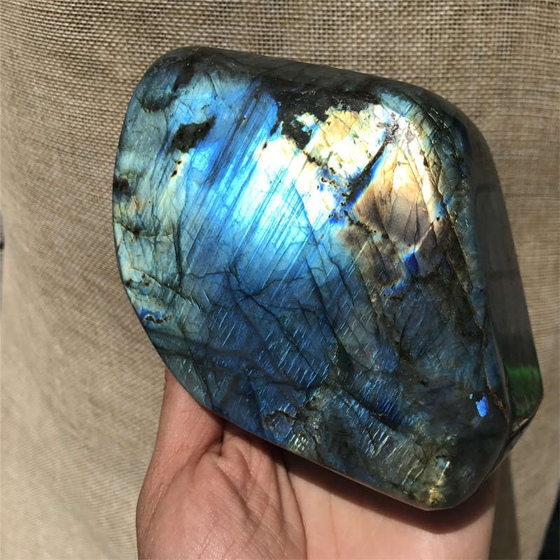 1.21kg Natural Labradorite Quartz Crystal Spectrolite Mineral Reiki healing