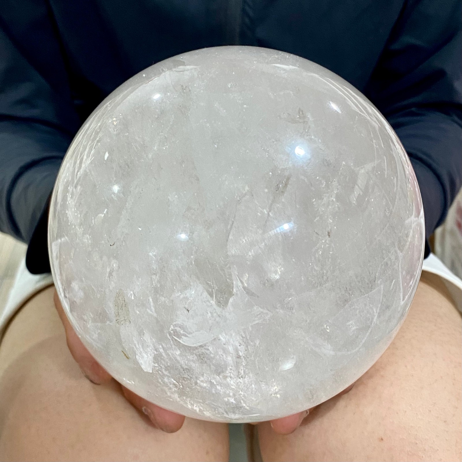 7.47LB Natural clear quartz sphere quartz crystal ball reiki Energy healing