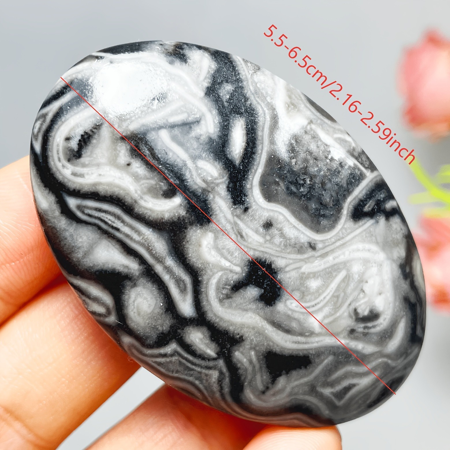 3PC Wholesale Natural Crystal Picasso Jasper Palm Stone Quartz Healing Decor
