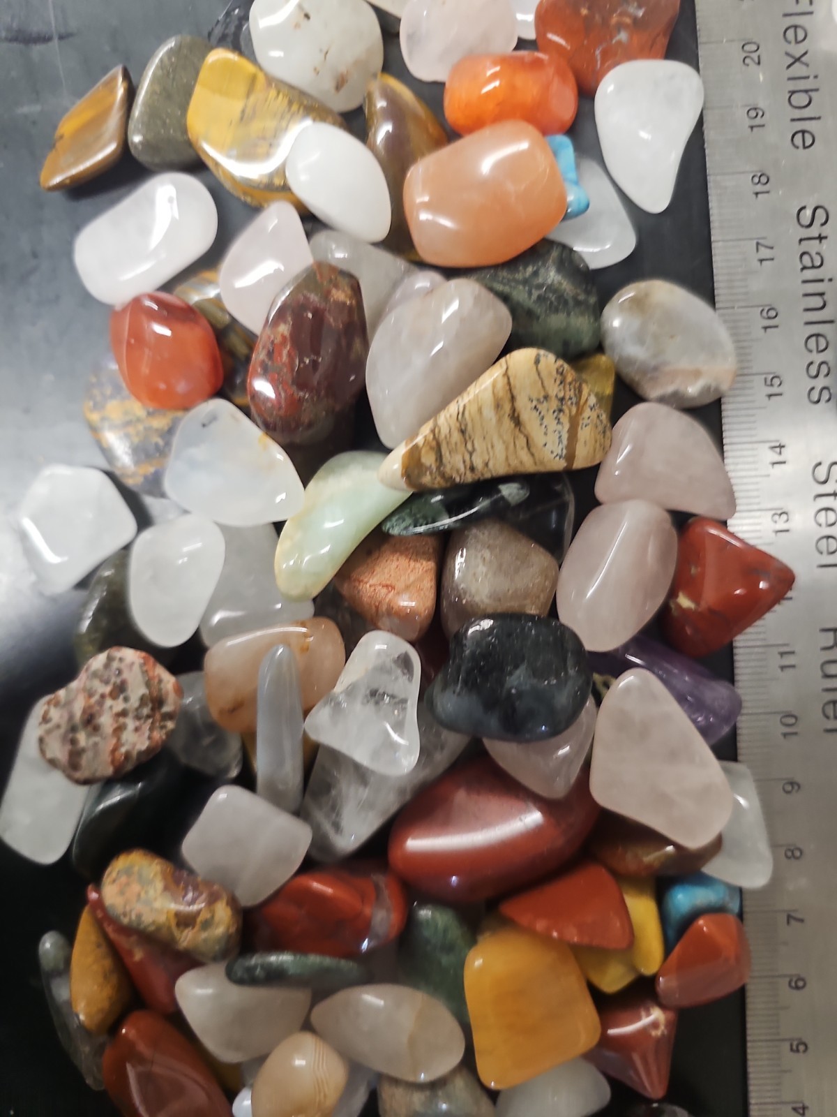 2 lb Wholesale Bulk Lot Assorted Mixed Tumbled Stones 1/2″ to 1-1/4″ Crystals