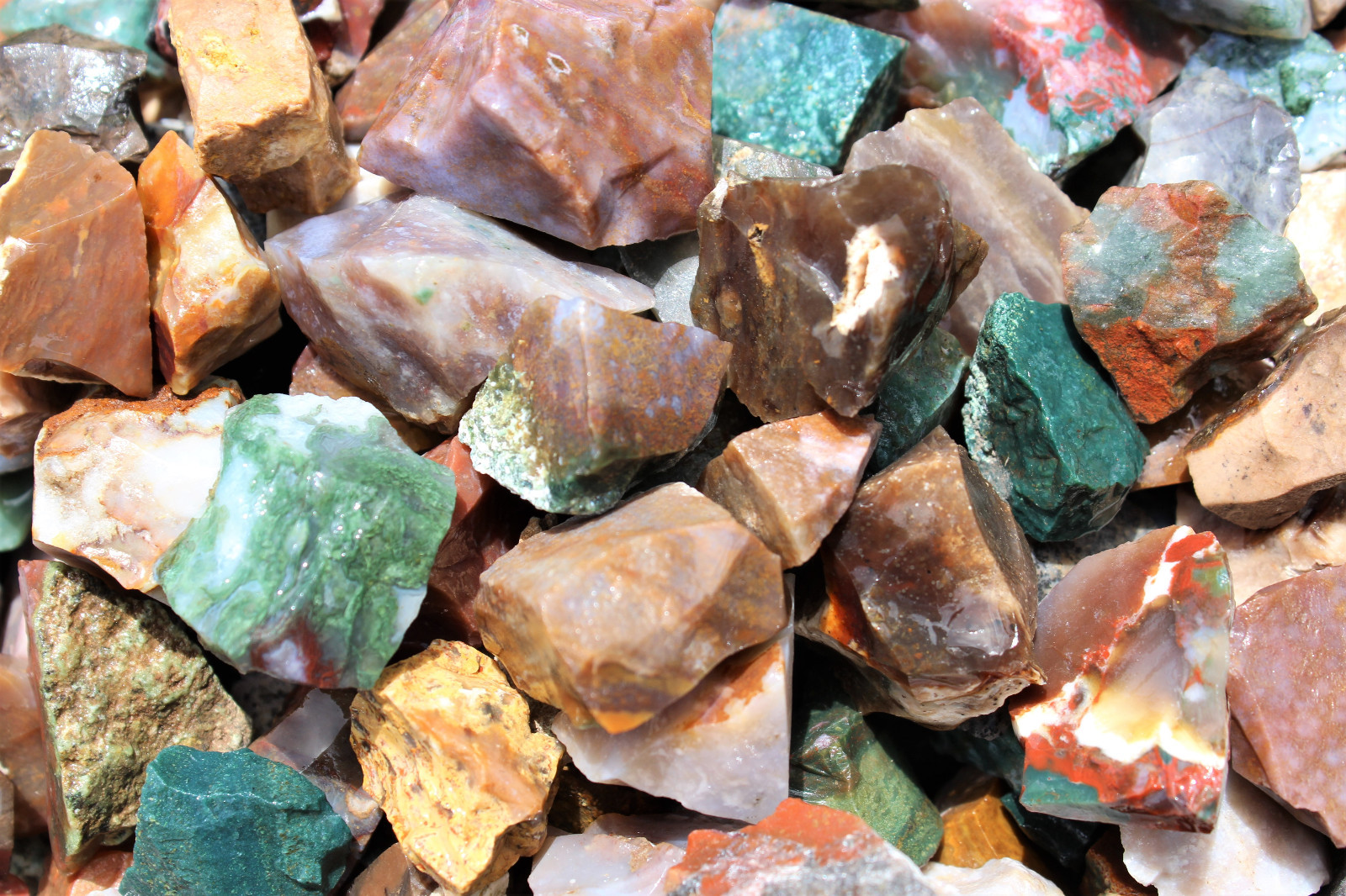 5 lb Lot Natural Rough Fancy Jasper, Raw Gemstone Cabbing Rock Multi color 80 oz