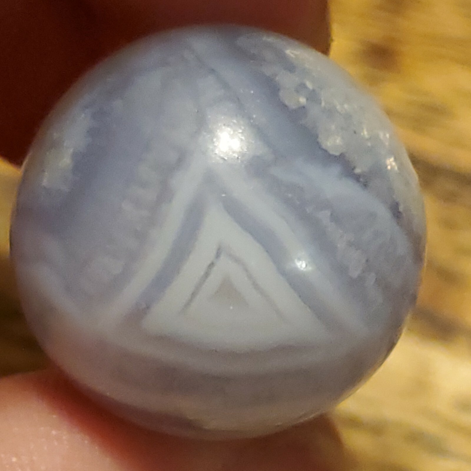 Blue Lace Agate Sphere Ball Orb Marble 20.5mm 14g