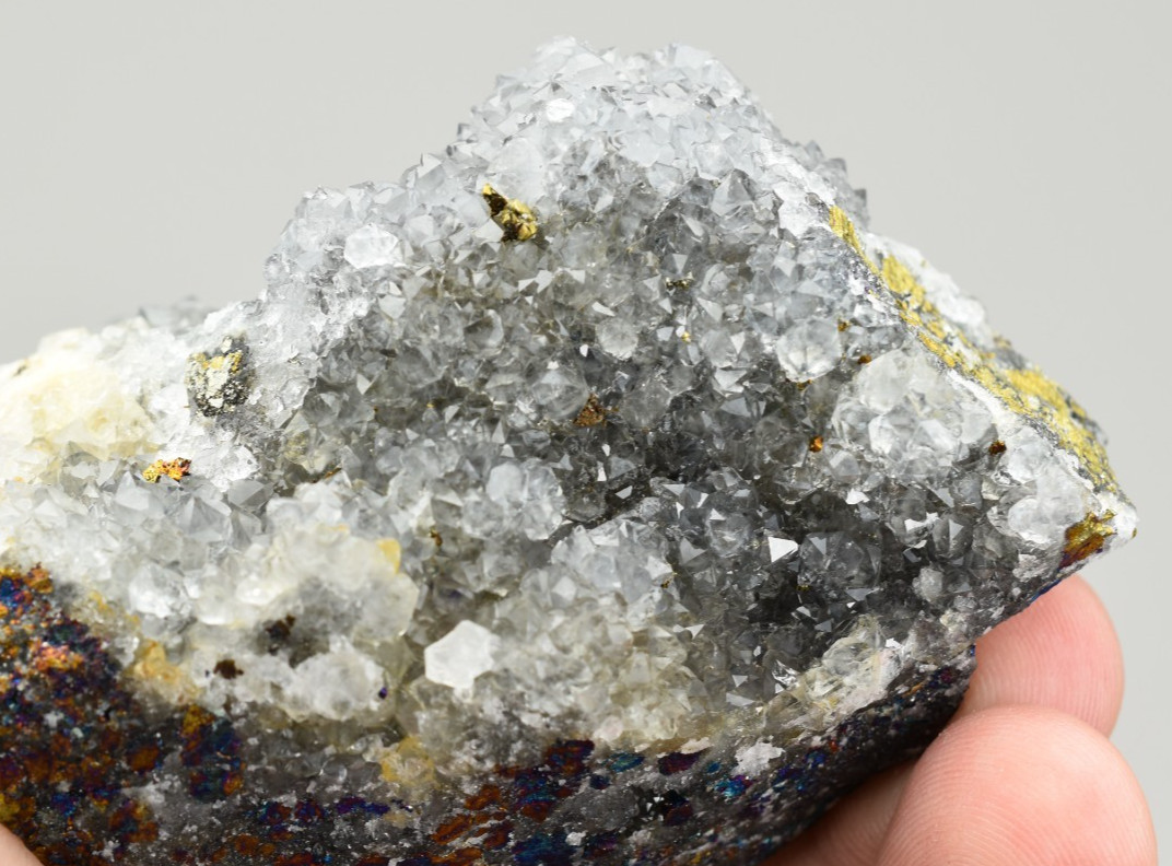 Quartz with Chalcopyrite – Casteel Mine, Iron Co., Missouri