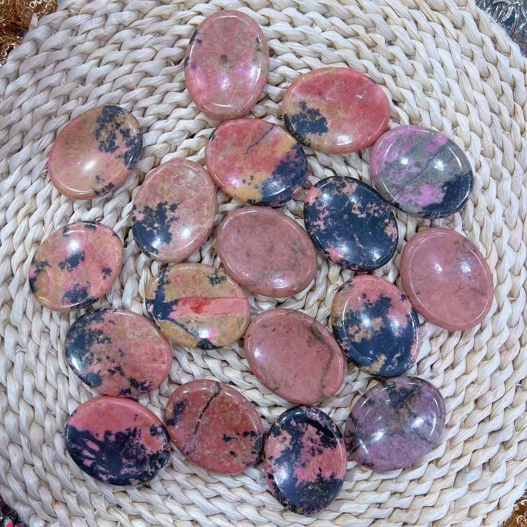 Wholesale! 50pcs Mix Crystal Oval Thumb Worry Stone Palm Stone Rei Healing Gift