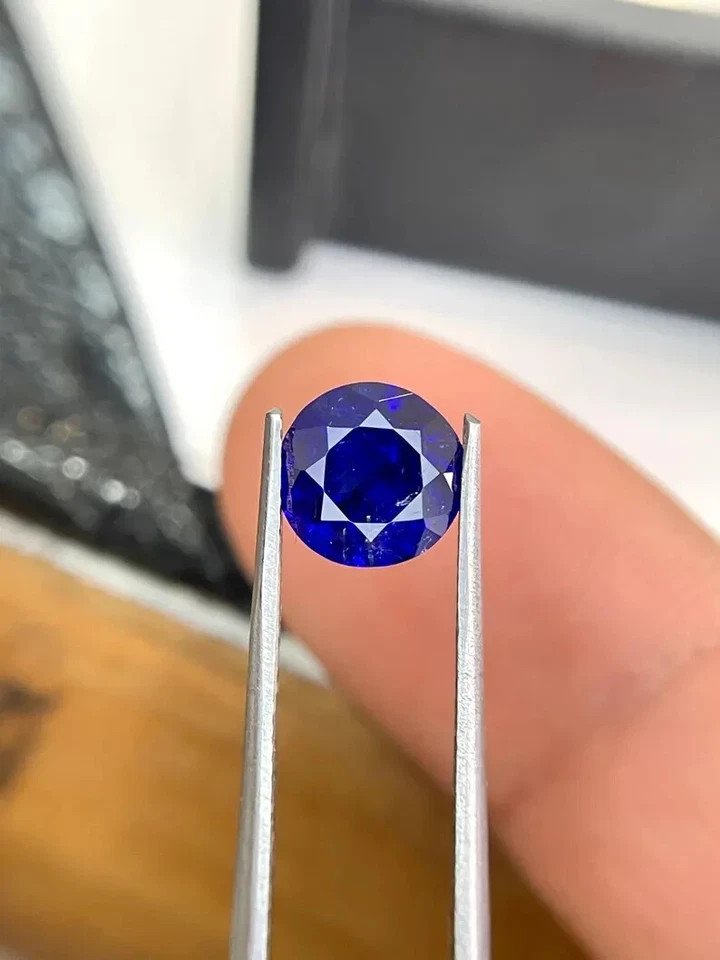 10 Ct+ Extremely Rare Natural Blue Tanzanite Round Certified Loose Gemstone
