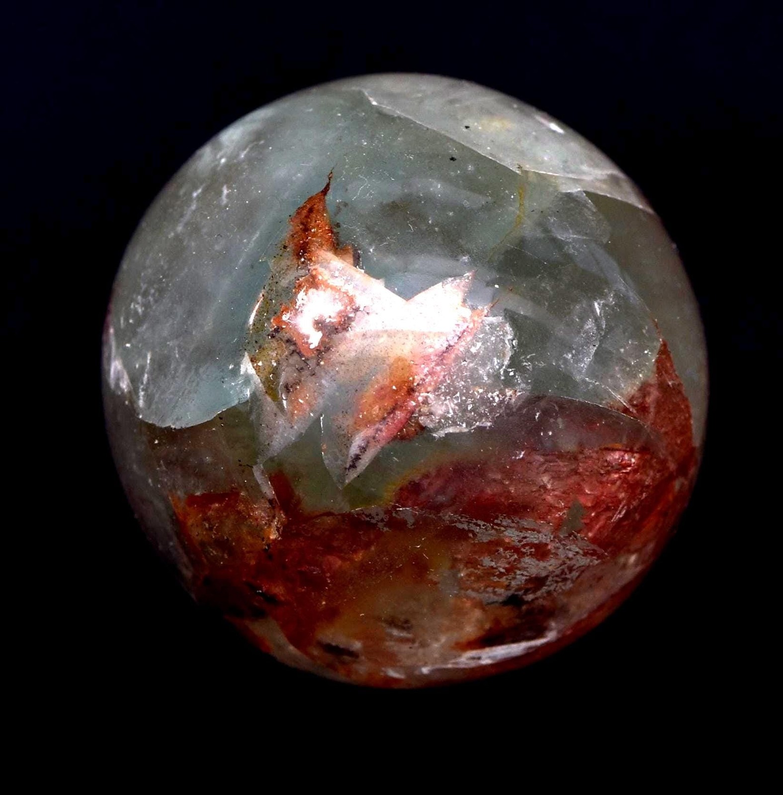 Rare flourite sphere your head of toxic psychic debris and transform # 6756