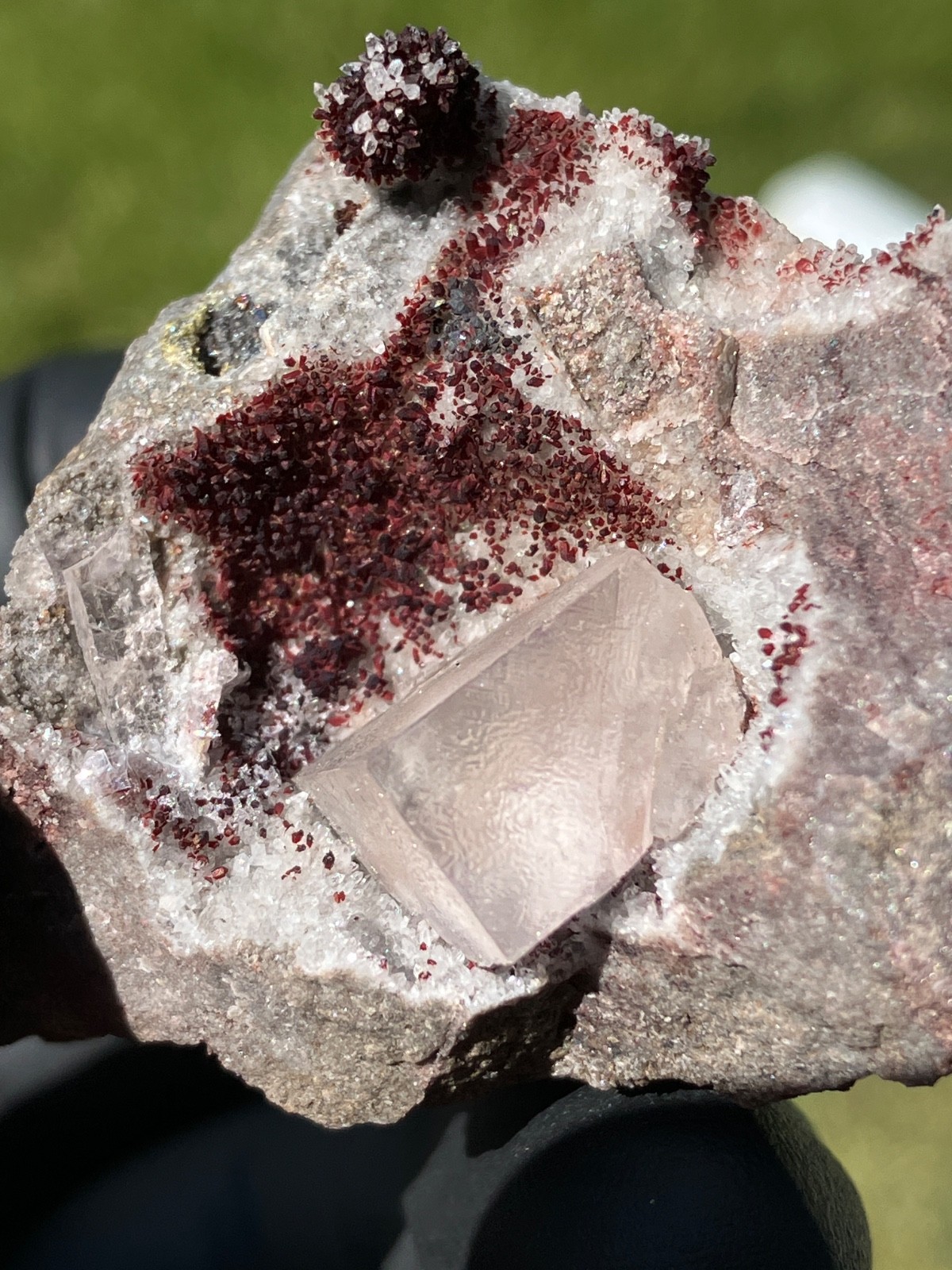 Fluorite “Red Pocket” 2007-2008 “Rare” U.V. Ojuela Mine, Mapimi, Durango, Mexico