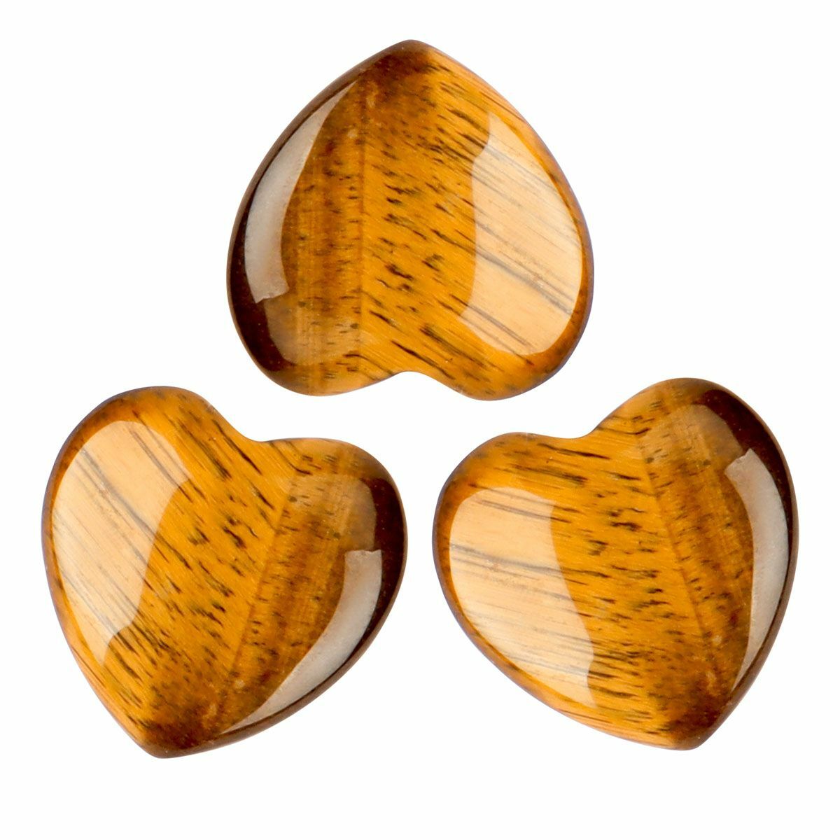 5/10PCS Natural Crystal Quartz Carved Heart Shaped Healing Love Gemstone 20mm