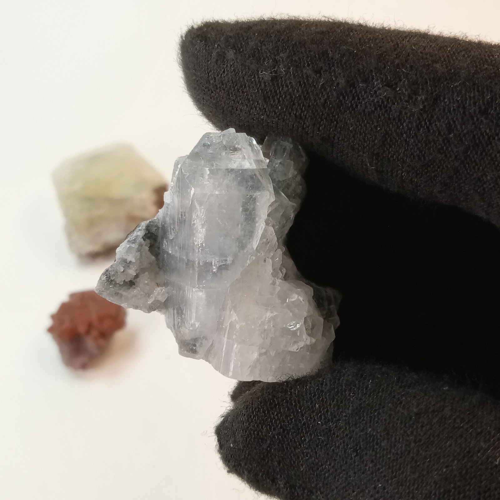 Mixed Mineral Specimen Lot 6pc Stilbite Green Apophyllite Amethyst India I14