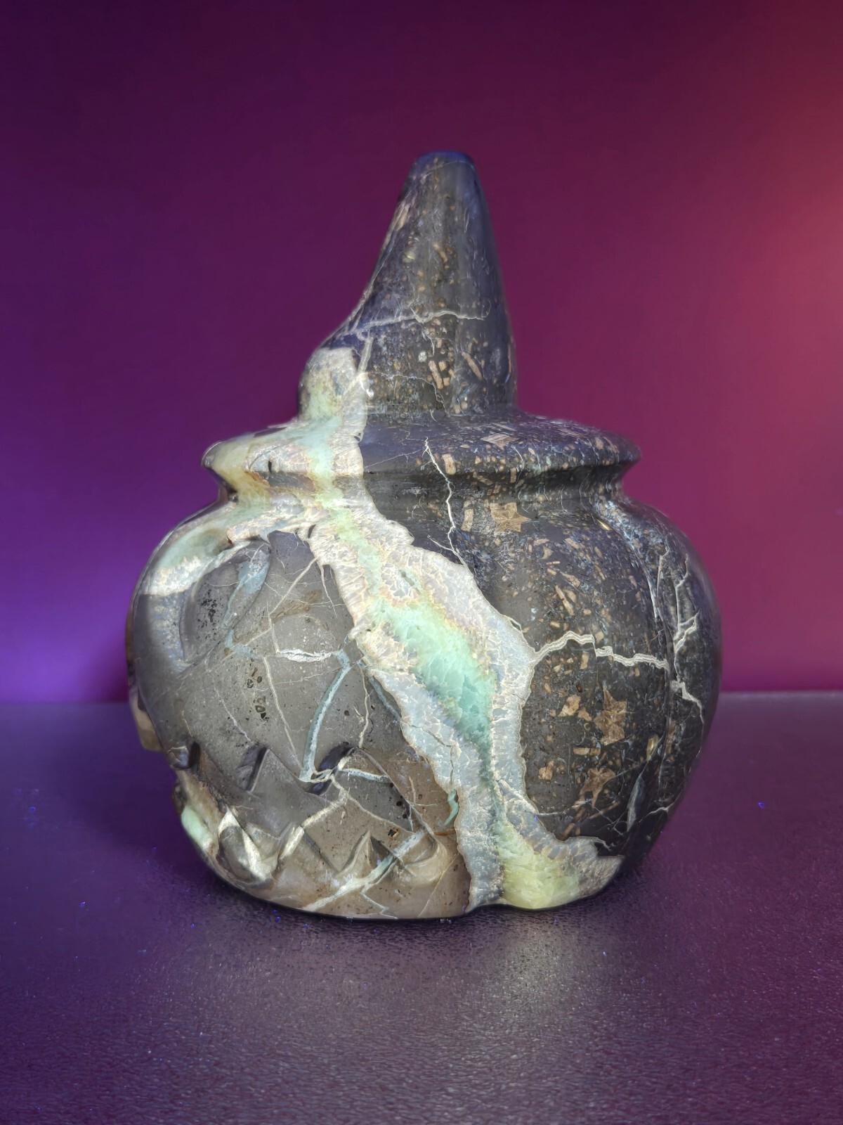 Natural Dragon Septarian Pumpkin Quartz Crystal UV Reactive Reiki Healing 5+LB