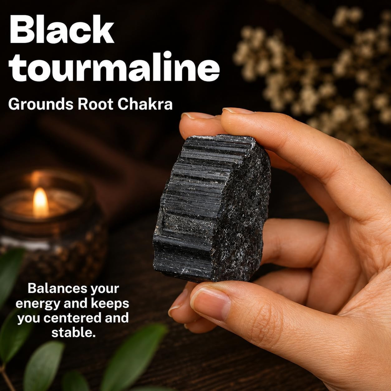 Large 1.25-2.0” Natural Black Tourmaline Raw Crystals Stones for Meditation, Cha