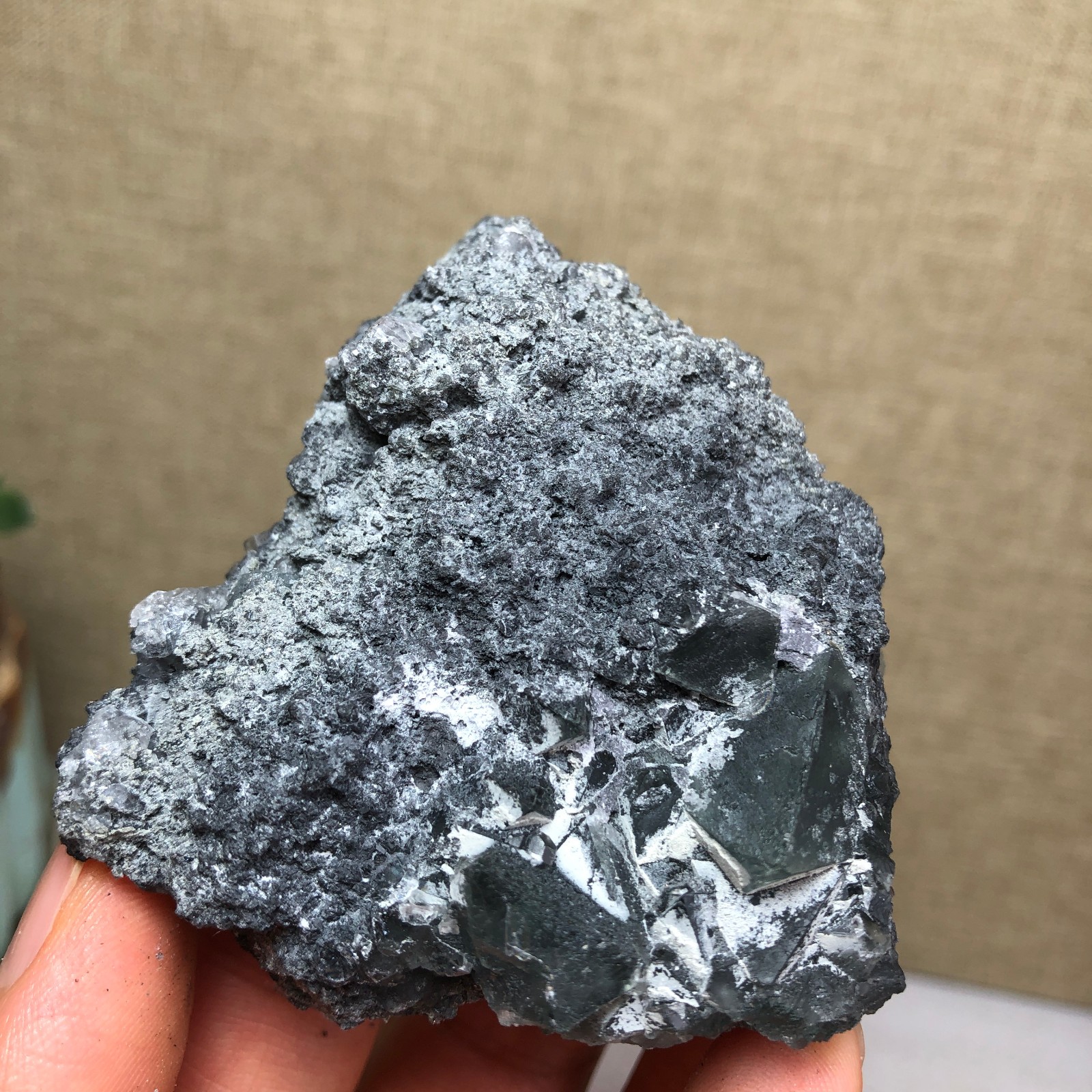 97g NATURAL Green Cubic FLUORITE Crystal Cluster Mineral Specimen A4736