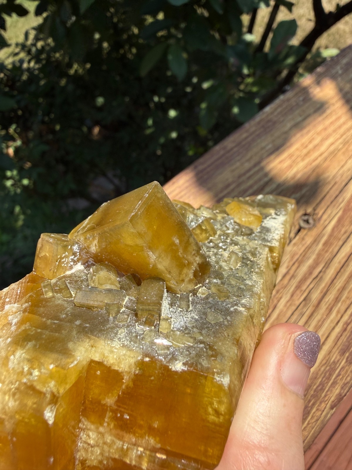 Golden Barite China 2+ Pounds Mineral Specimen With Stand