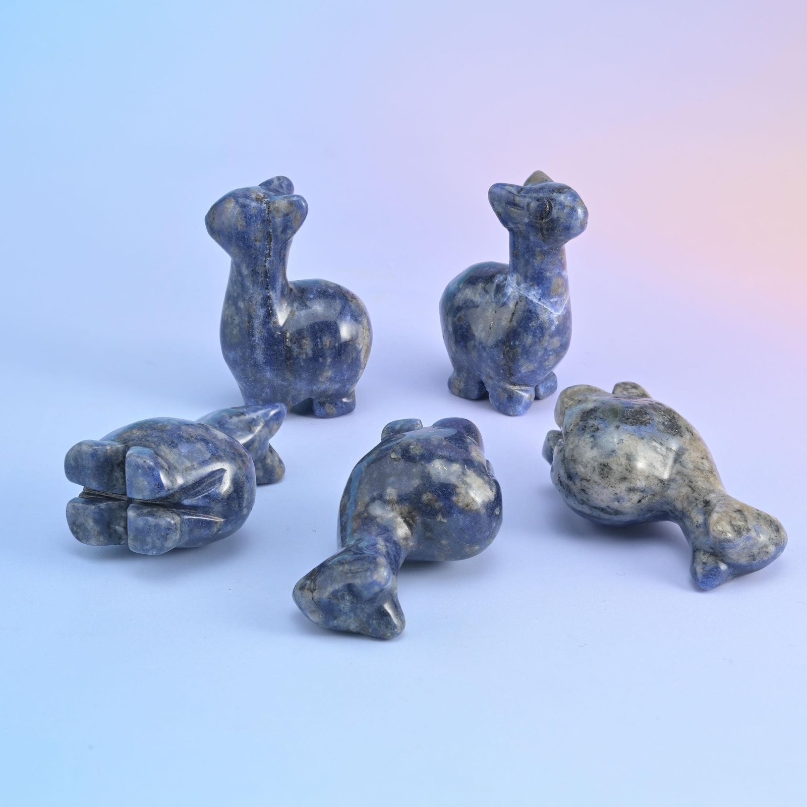 2 Inch Cute Alpaca Crystal Carving Figurines