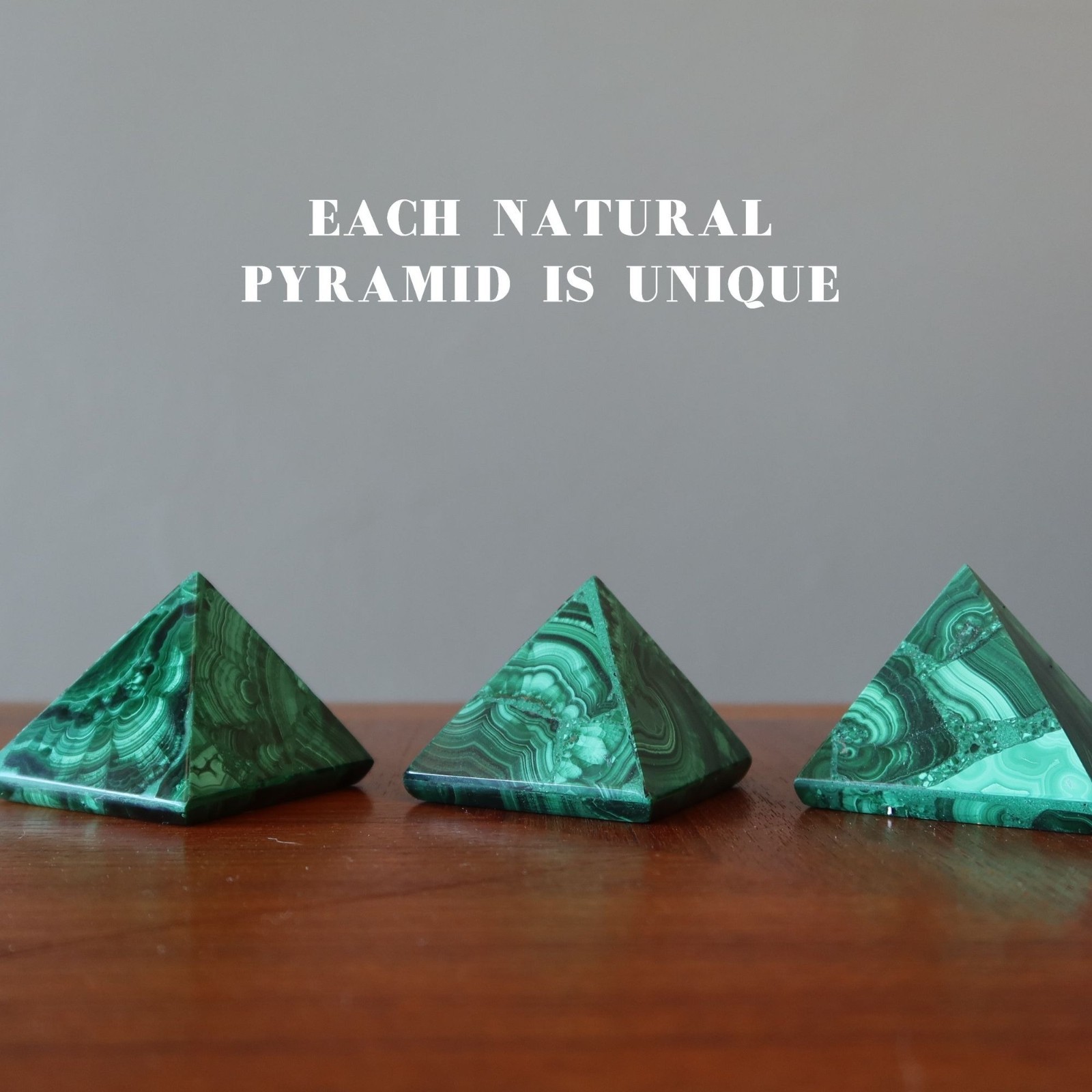 Malachite Pyramid Green Spirit of Congo Crystal Sacred Geometry Stone Healing