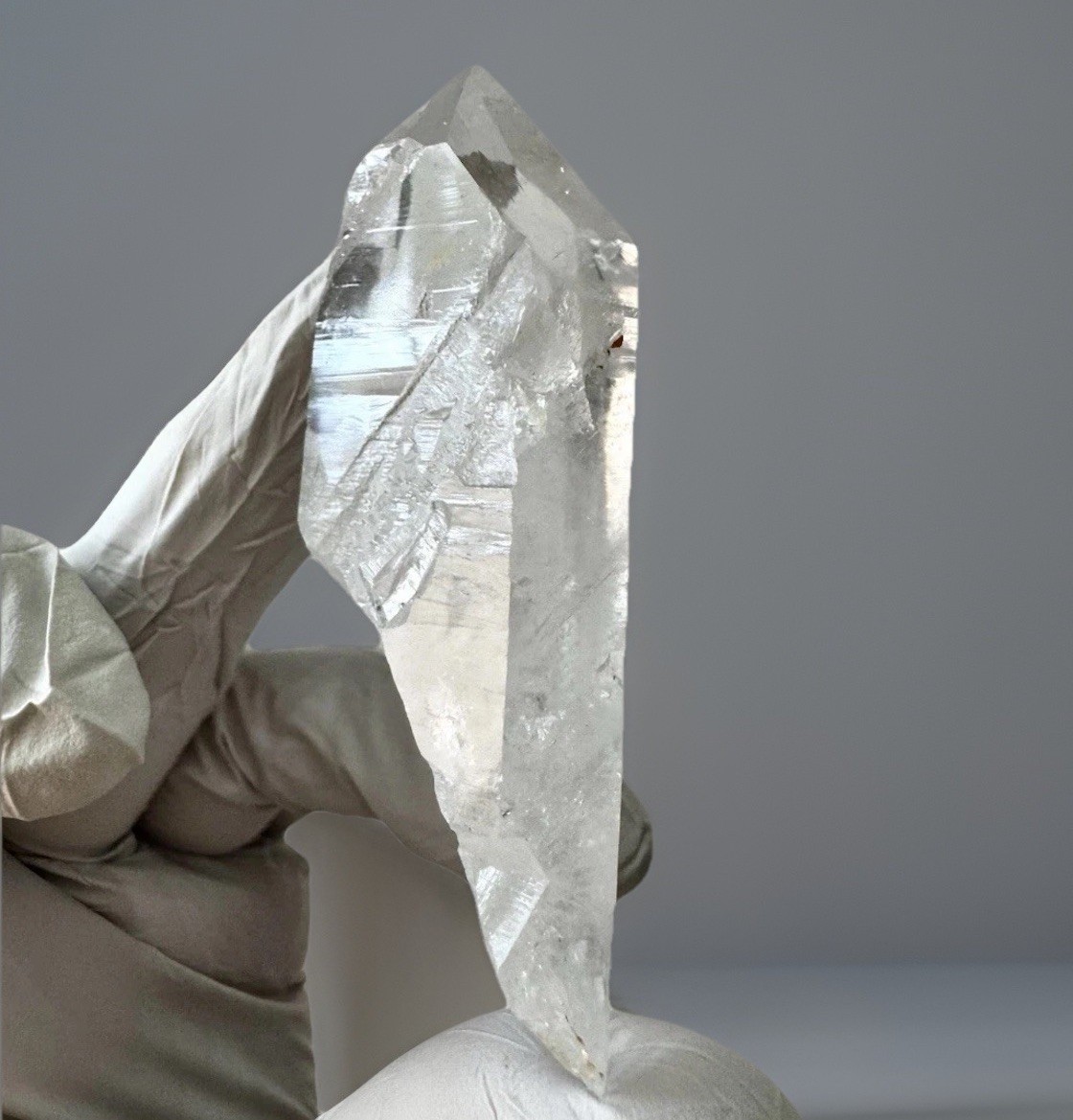 “Ice Window”Hashupi Himalayan Quartz Lemurian Lines High-Clarity Akashic Crystal