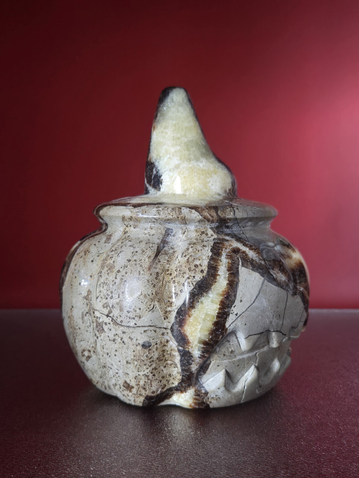Natural Dragon Septarian Pumpkin Quartz Crystal UV Reactive Reiki Healing 5+LB
