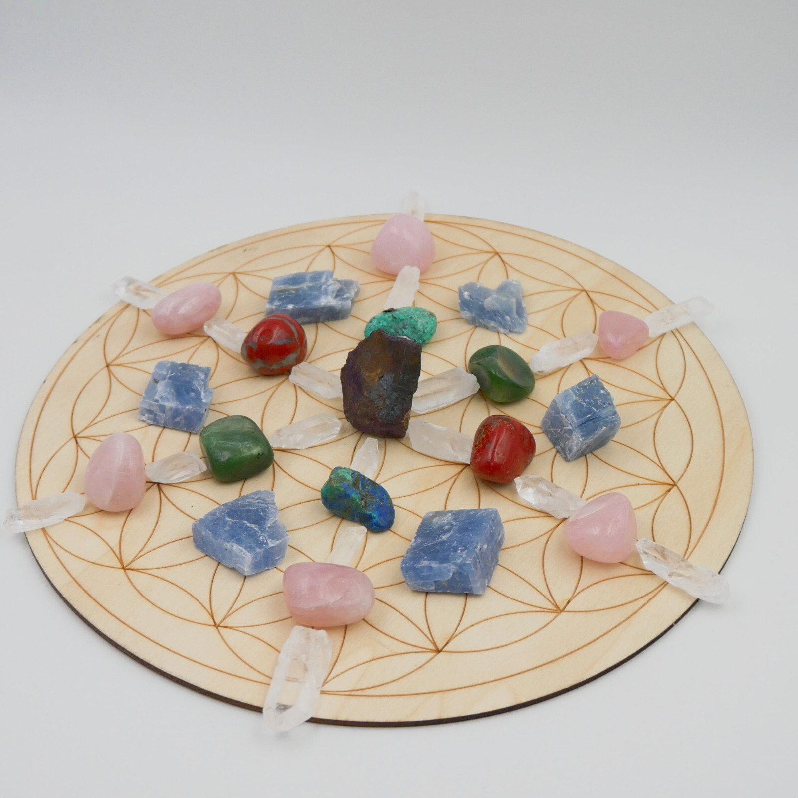 Natural Crystal Grid For Protecting Crown Chakra Spiritual Healing Quartz Set#02