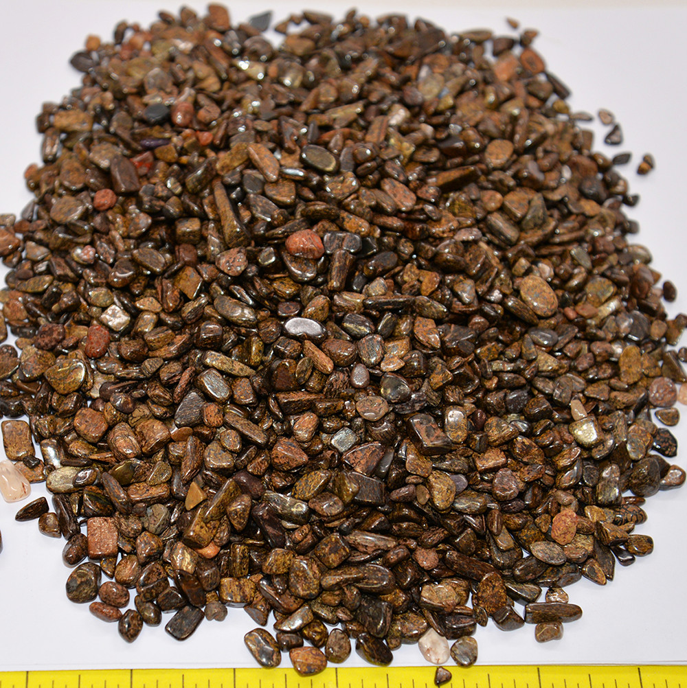 BRONZITE (5 to 7 mm), Mini, tumbled bulk stones. 2 lb