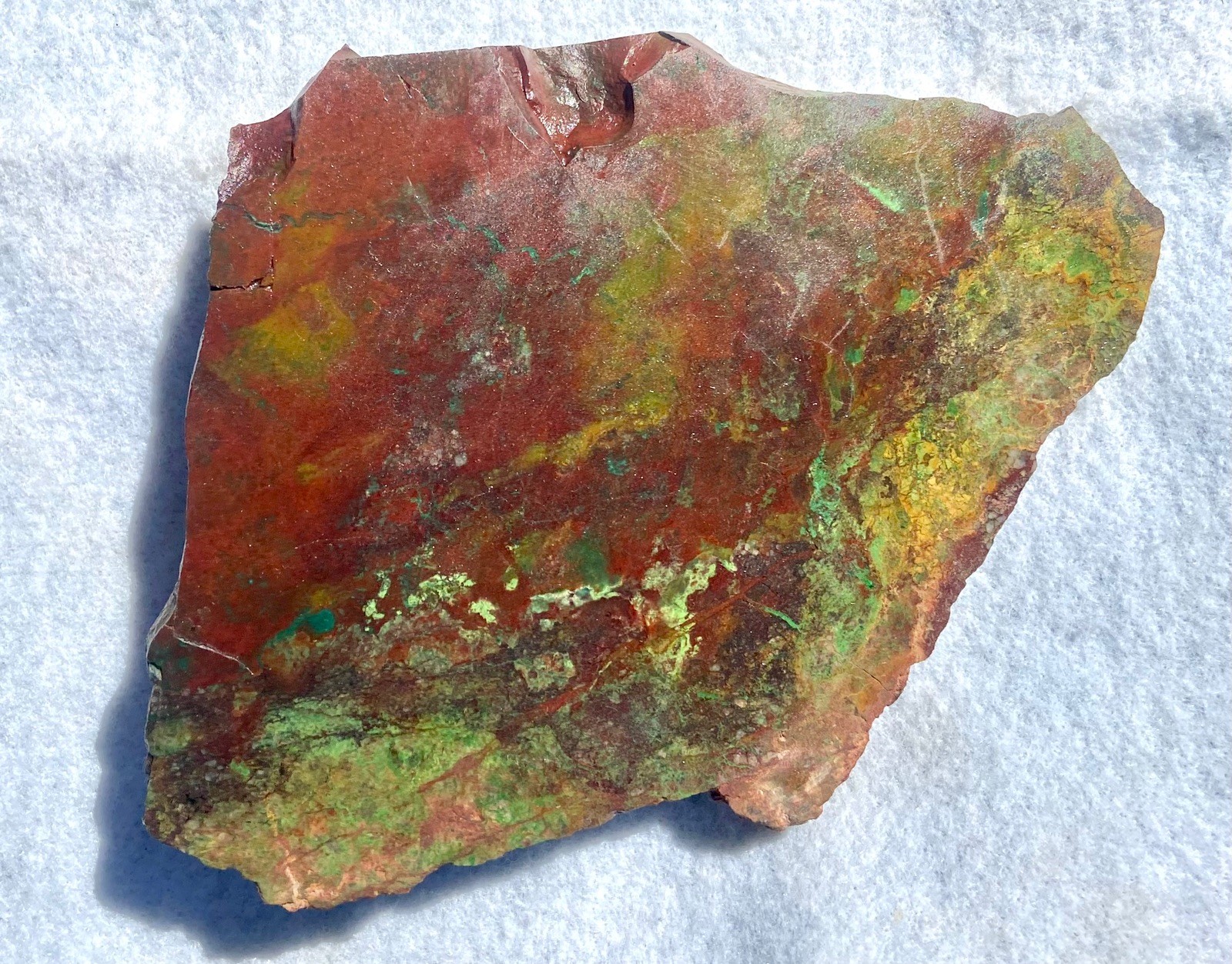 Parrot Wing Chrysocolla Colorful AA Big Slab Untreated No Cracks 212 Gram 7.5 Oz