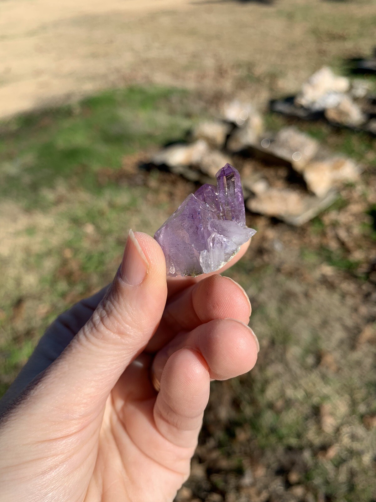 Vintage Collection Mini Purple Lilac Amethyst Crystal Cluster, Veracruz Mexico