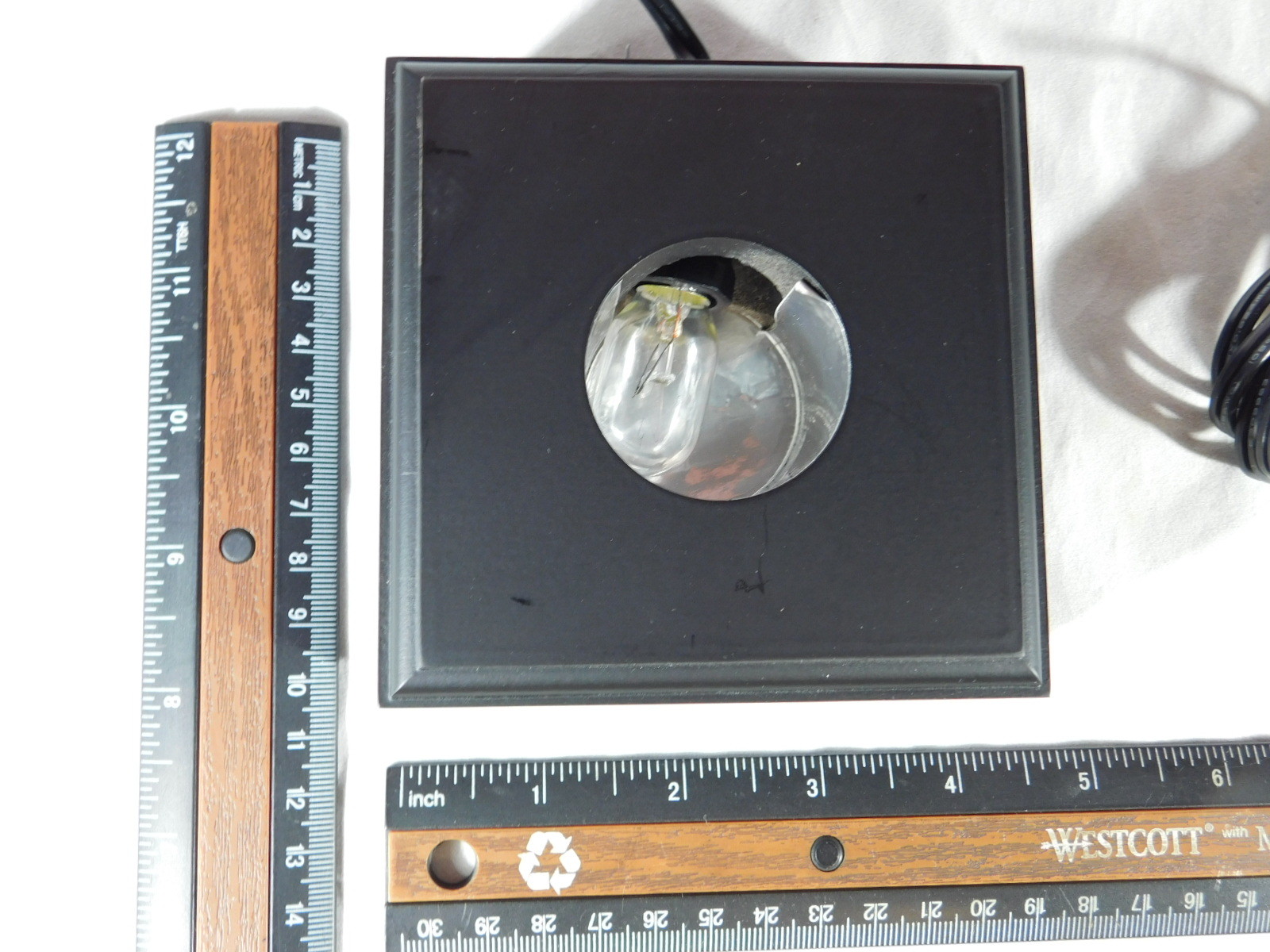 Display Stand LIGHTED Black Square Design Medium Size