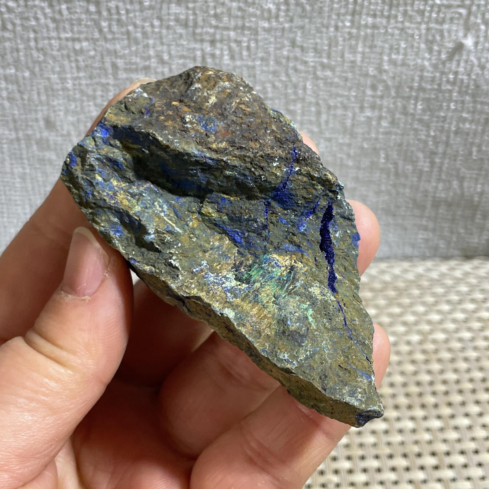 98g blue copper ore quartz malachite crystal mineral specimen