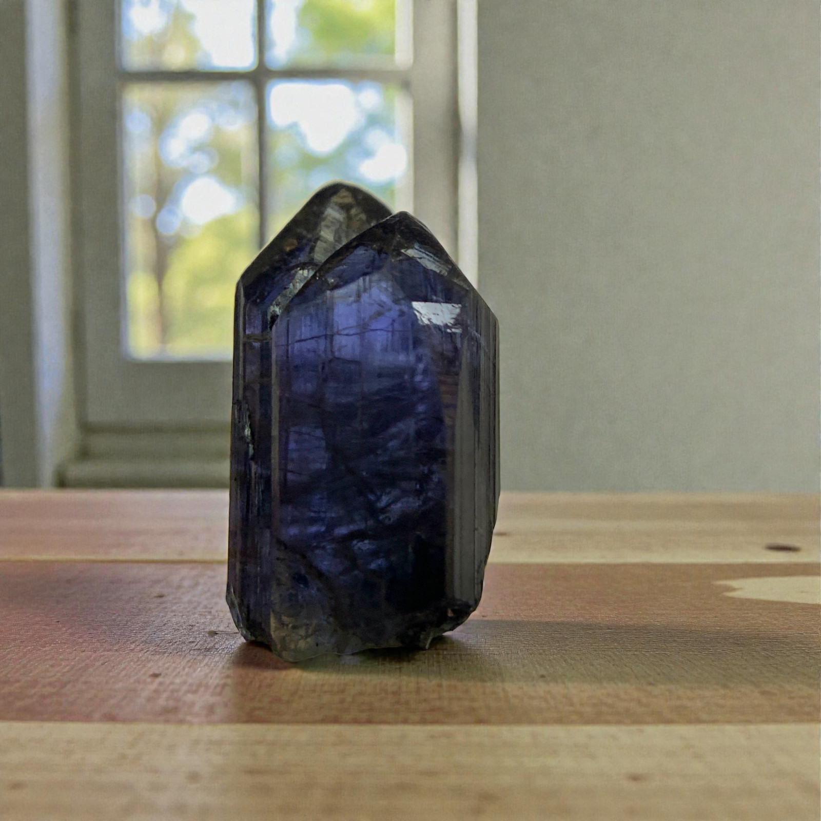 Untreated Bi color Natural Tanzanite Crystal From Merelani Hills 11.3 Carats