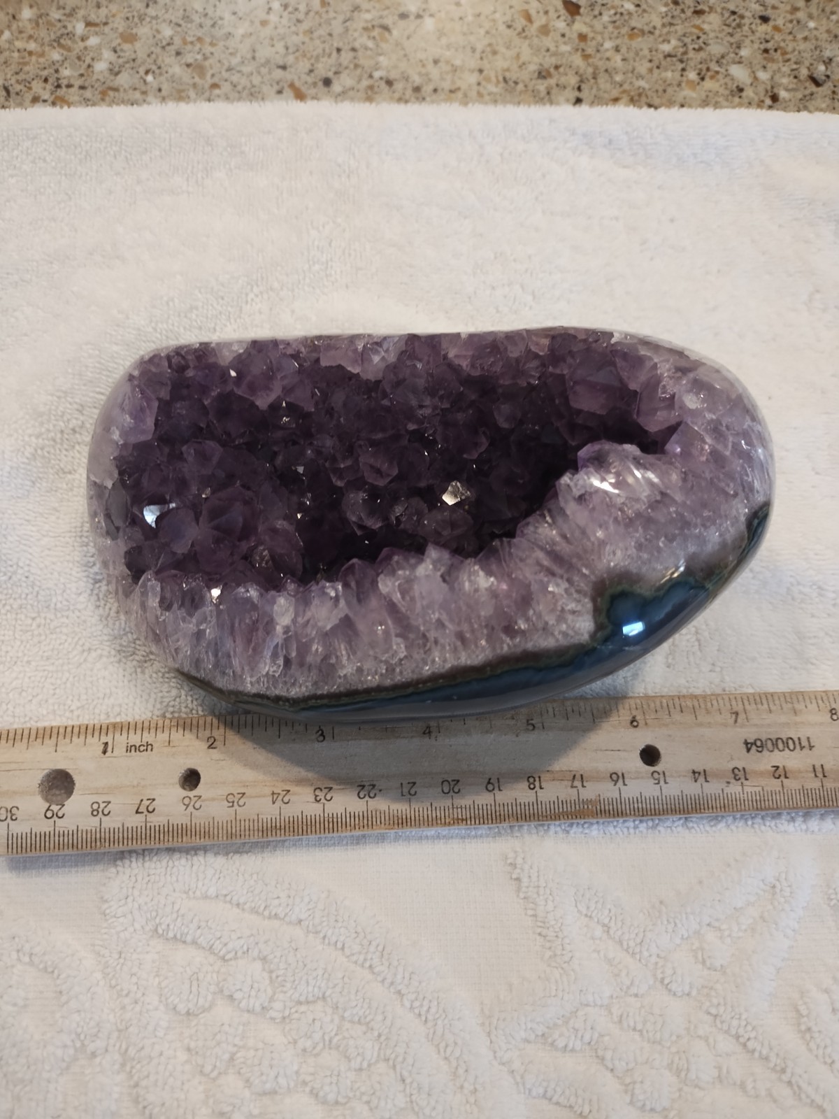 Amethyst Display Piece Uruguay 2.8 Pounds, 1293 Grams, Polished, 6in X 4in X 3in