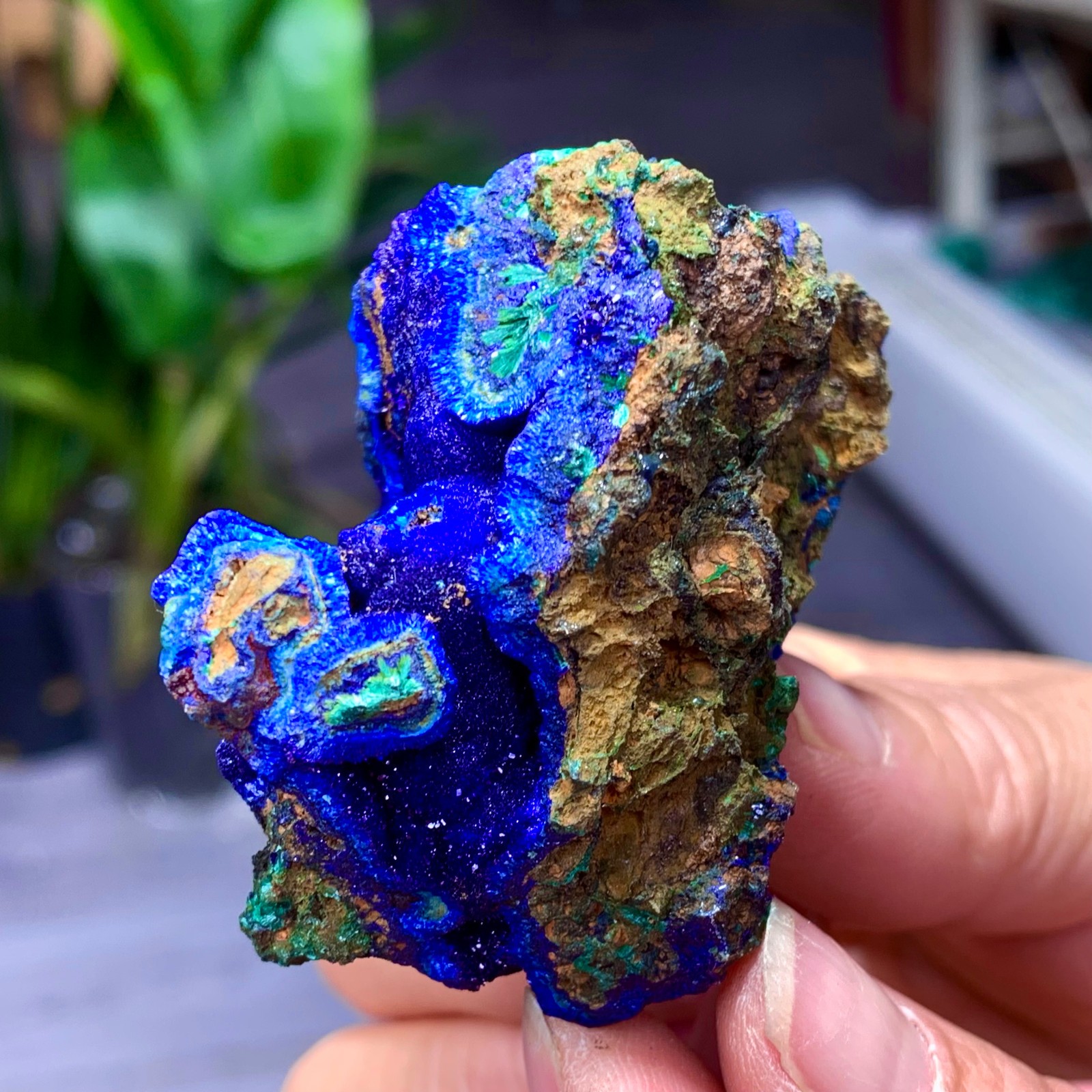102G BEST Natural Azurite/Malachite crystal minerals specimens