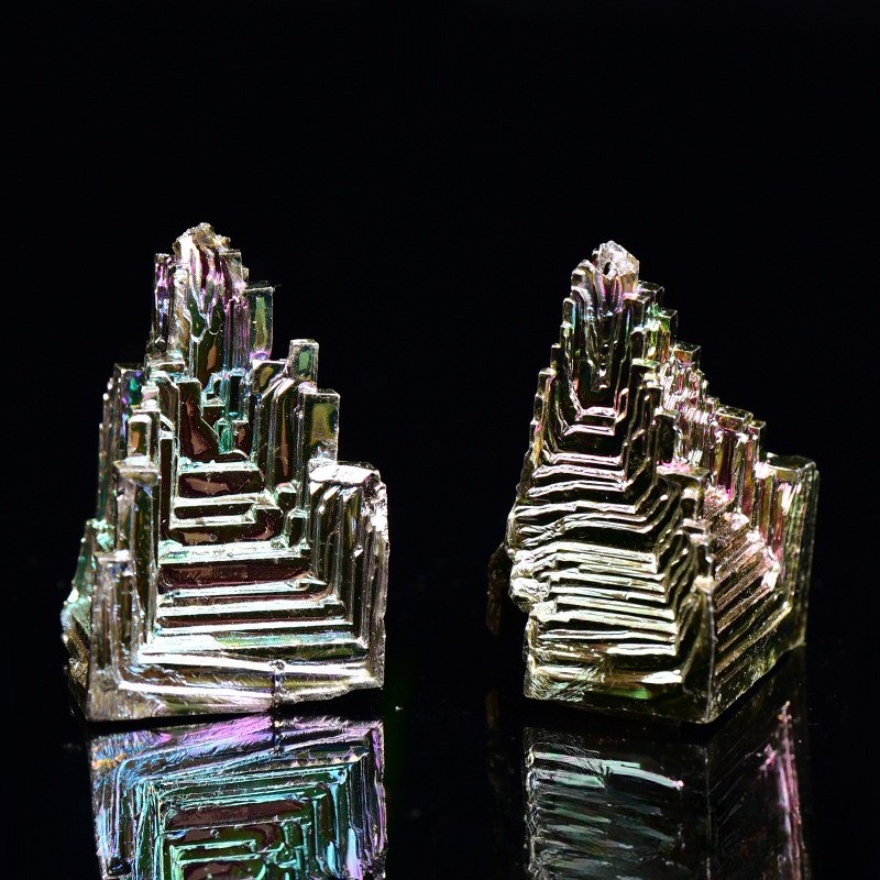 50~100gNatural Bismuth Ore Rainbow Crystal Mineral Specimen Healing Stone 1~3PCS