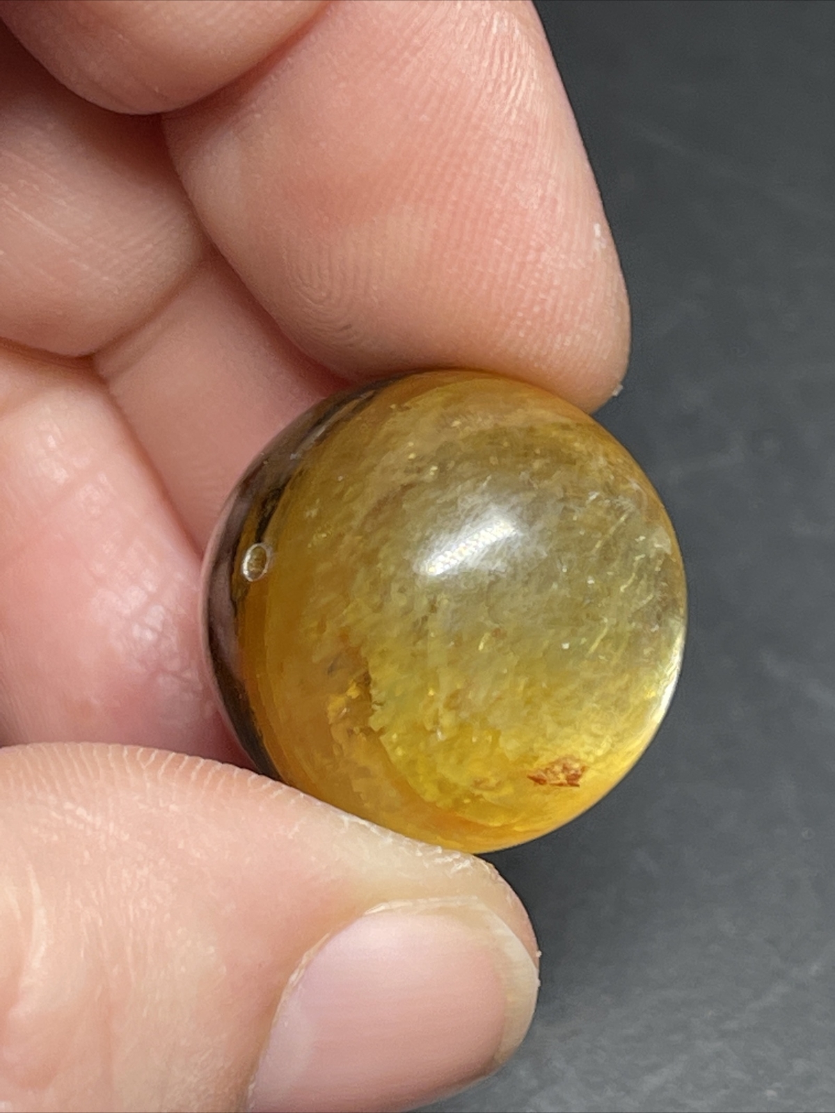Yellow Mica Mini Sphere Ball Orb Marble Crystal 20.2mm