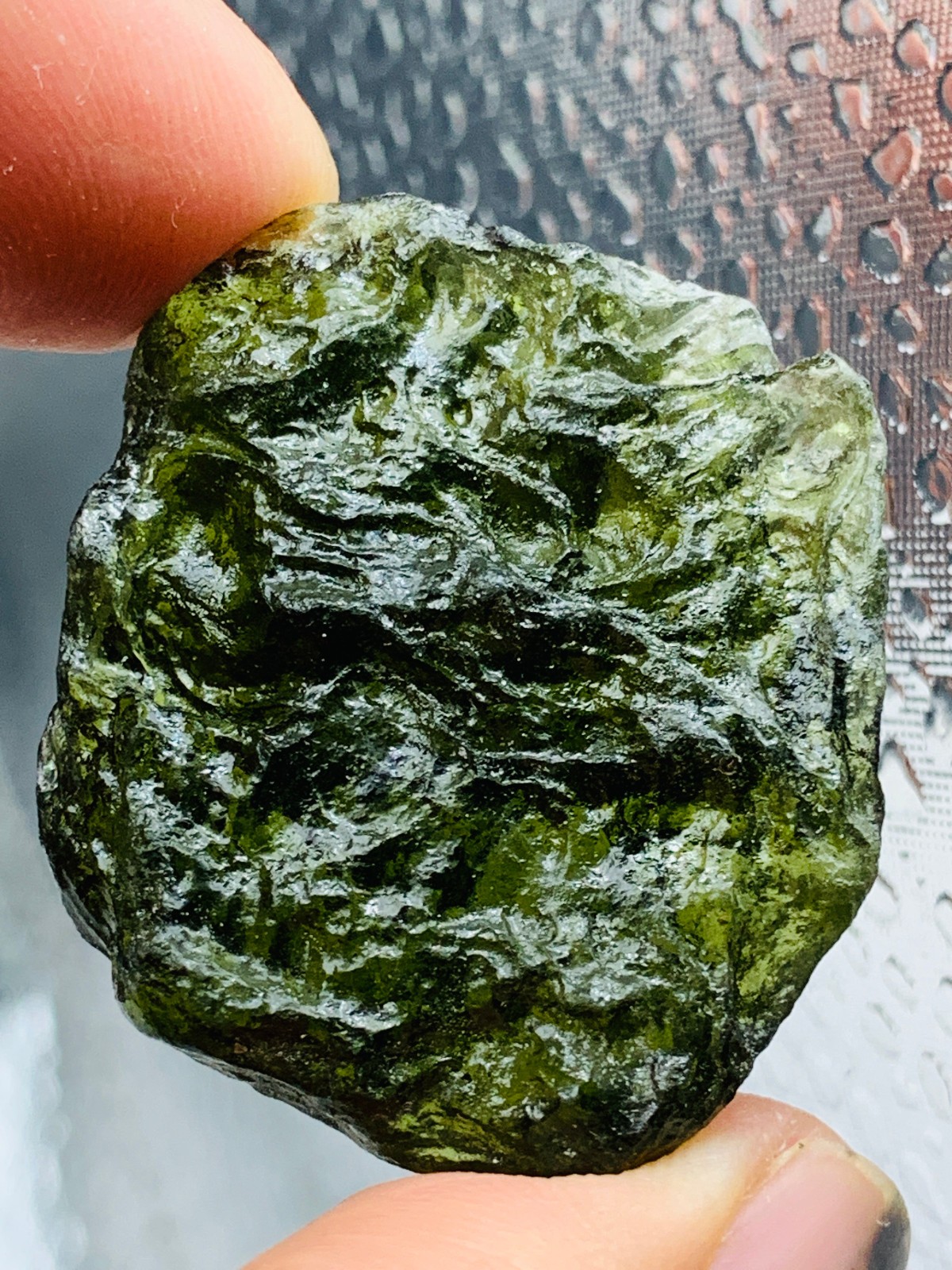 TOP Moldavite Raw Moldavite Crystal from Czech Republic PICcertificate 63CT