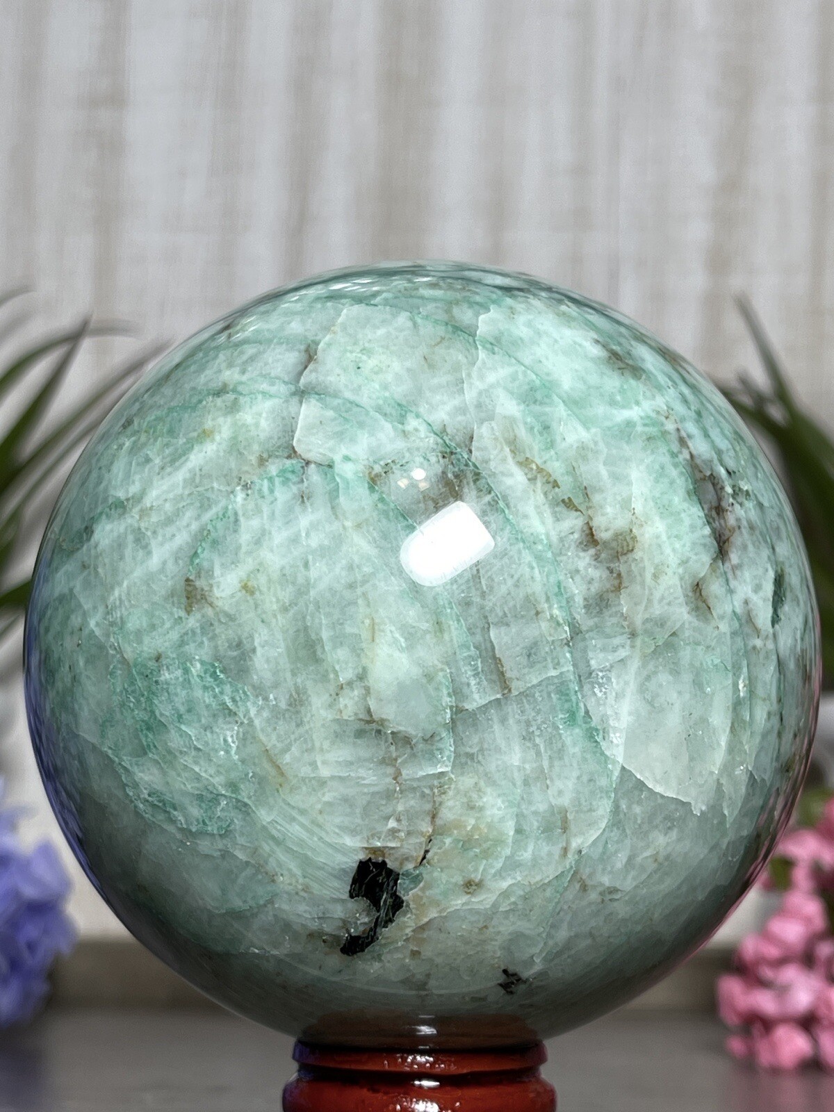 85mm MALACHITE CHRYSOCOLLA QUARTZ SPHERE -Green Crystal Mineral Phoenix Quattro