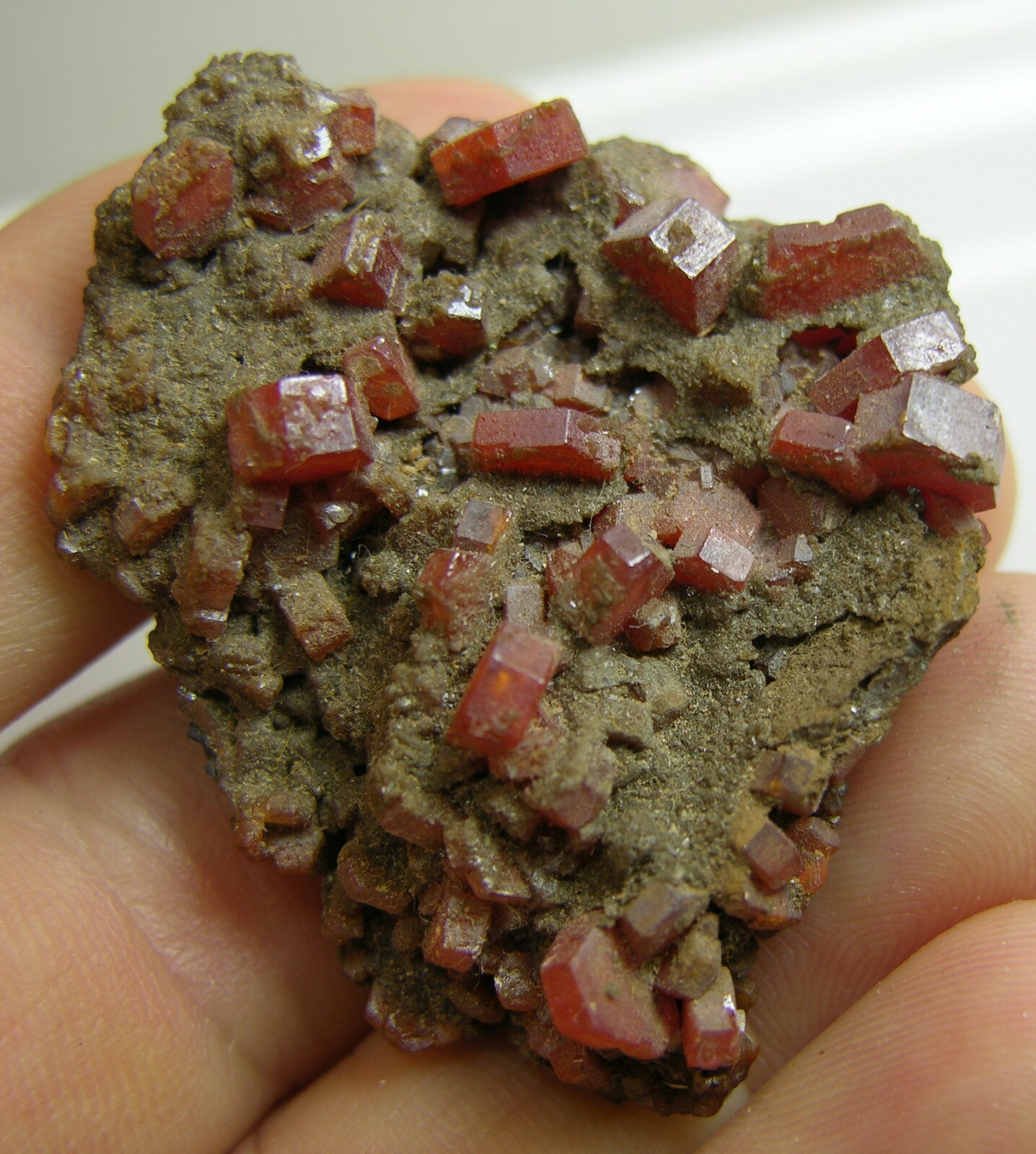 #0 41.00mm 100% Natural Mexico Honey Orange Vanadinite Cluster Specimen 1 5/8 in