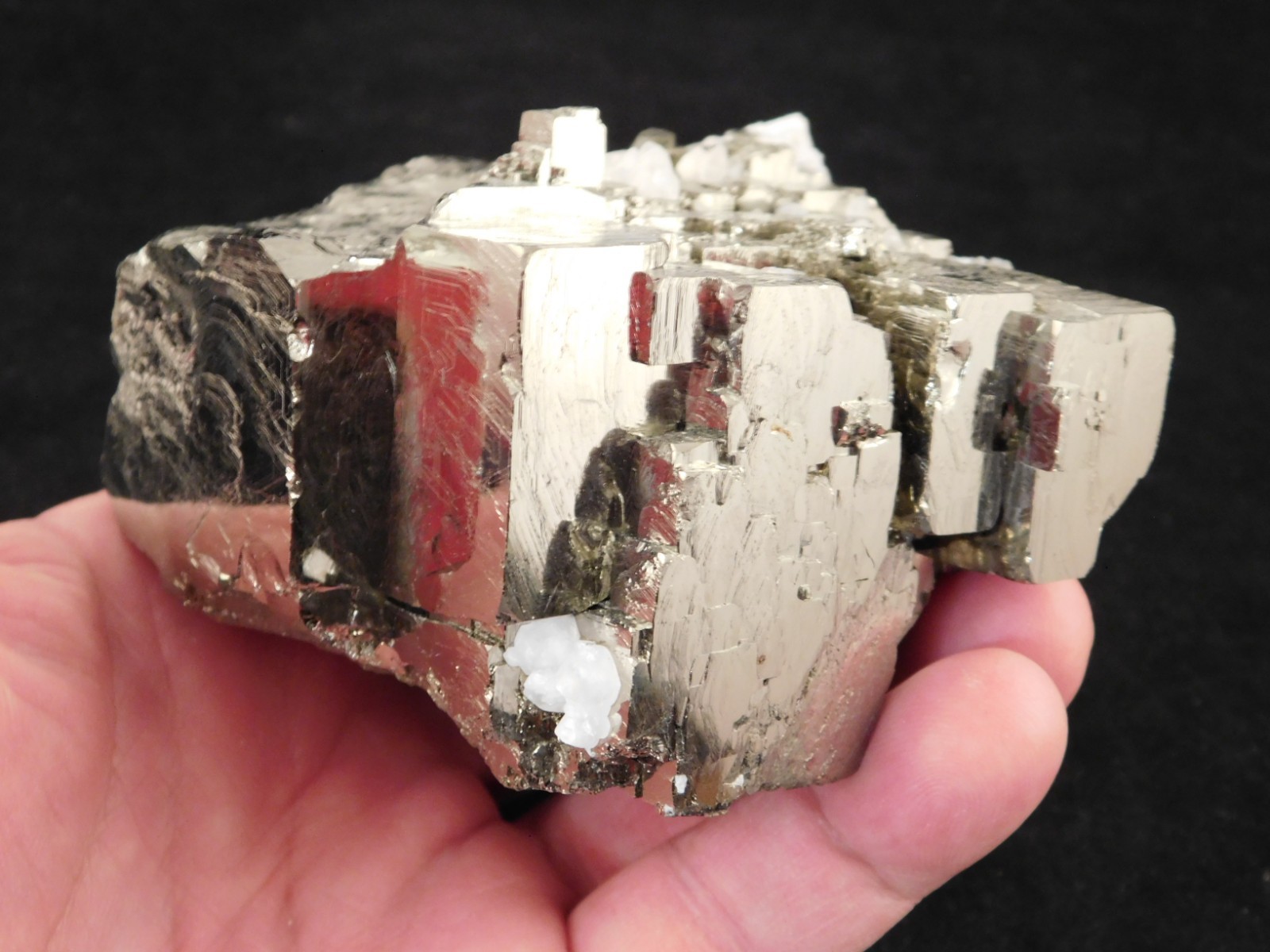 BIG! VERY Nice and 100% Natural Stepped Pyrite CUBE Cluster Peru 968gr